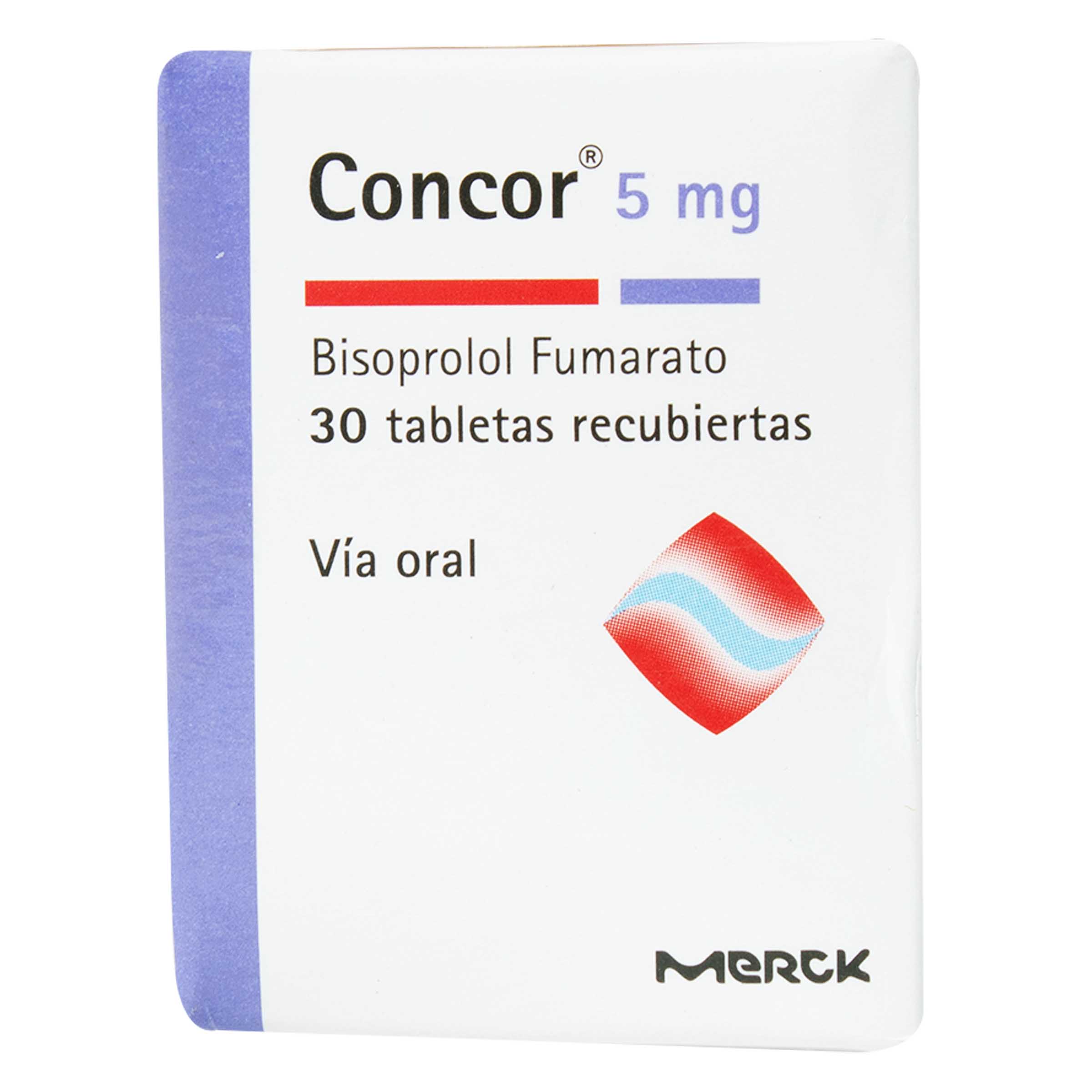 Concor 5 mg 30 tabletas - Bisoprolol Fumarato (Merck)