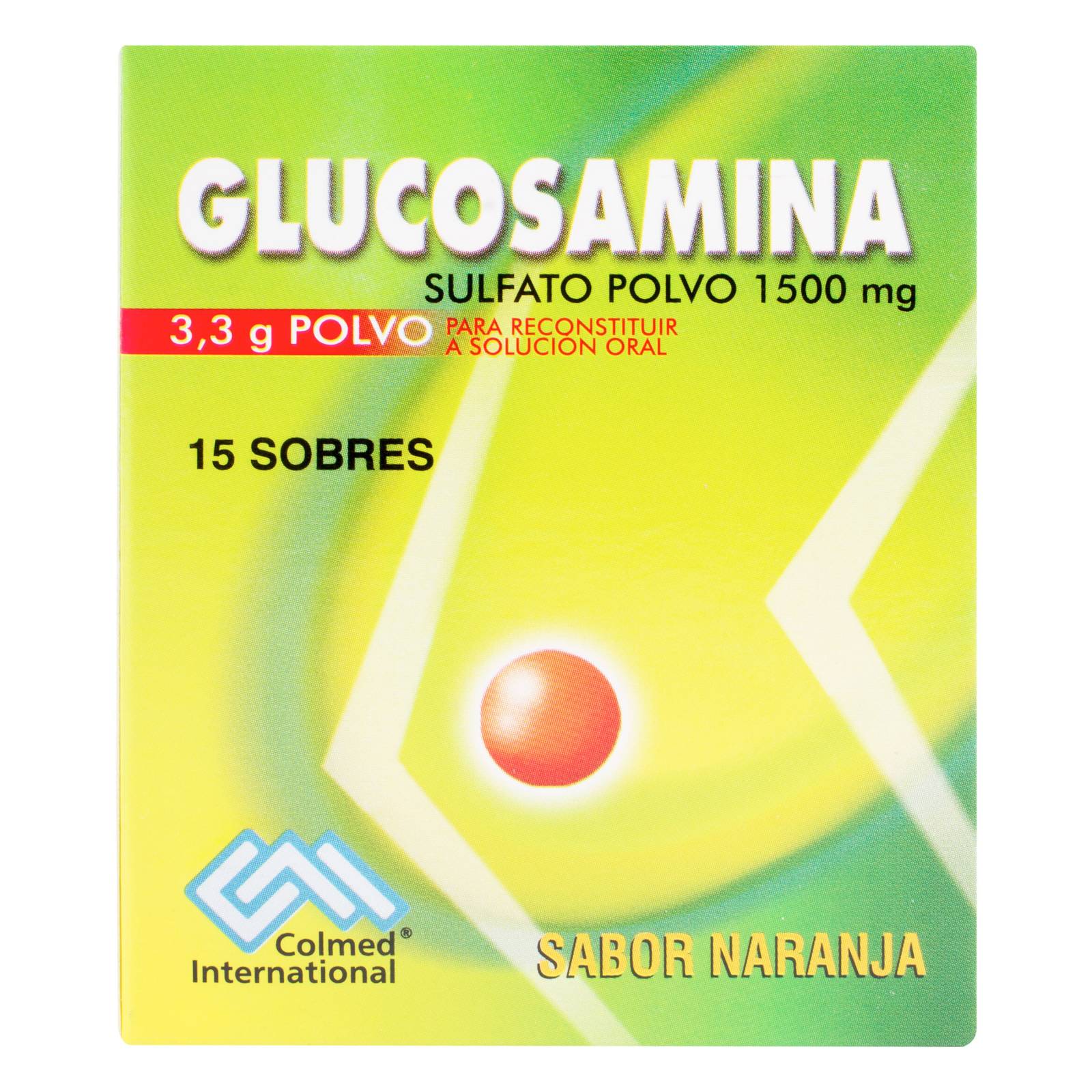 Glucosamina 1500 mg – 15 tabletas sabor naranja