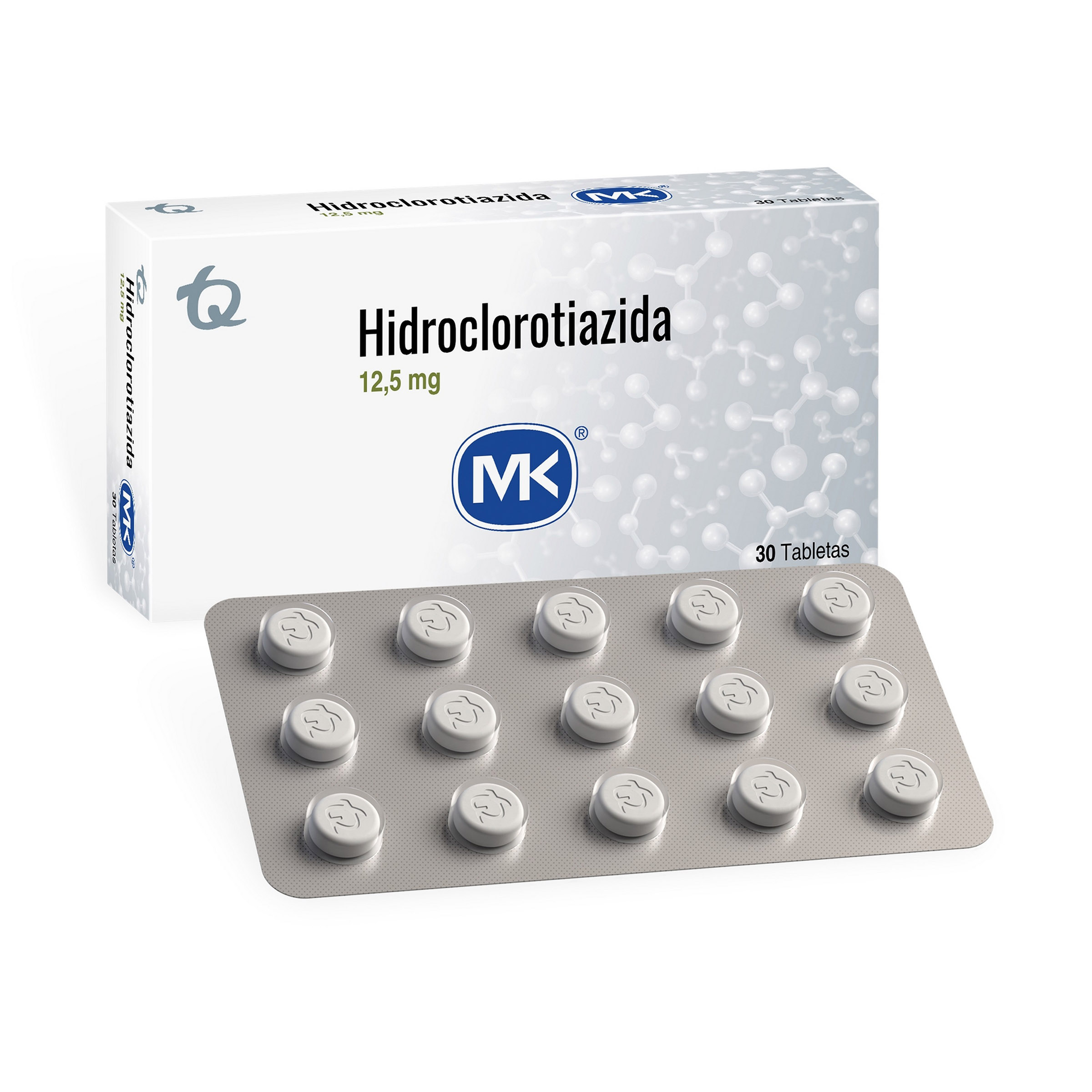 Hidroclorotiazida 12.5 mg - 30 tabletas