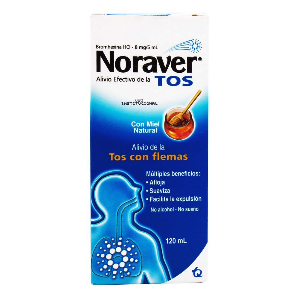Noraver Tos Miel – Jarabe adulto con bromhexina 120 ml