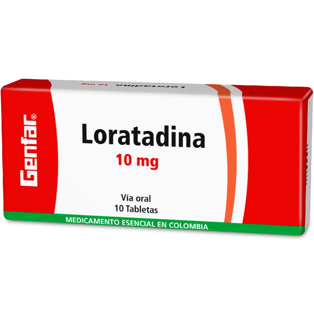 Loratadina 10 mg 10 tabletas