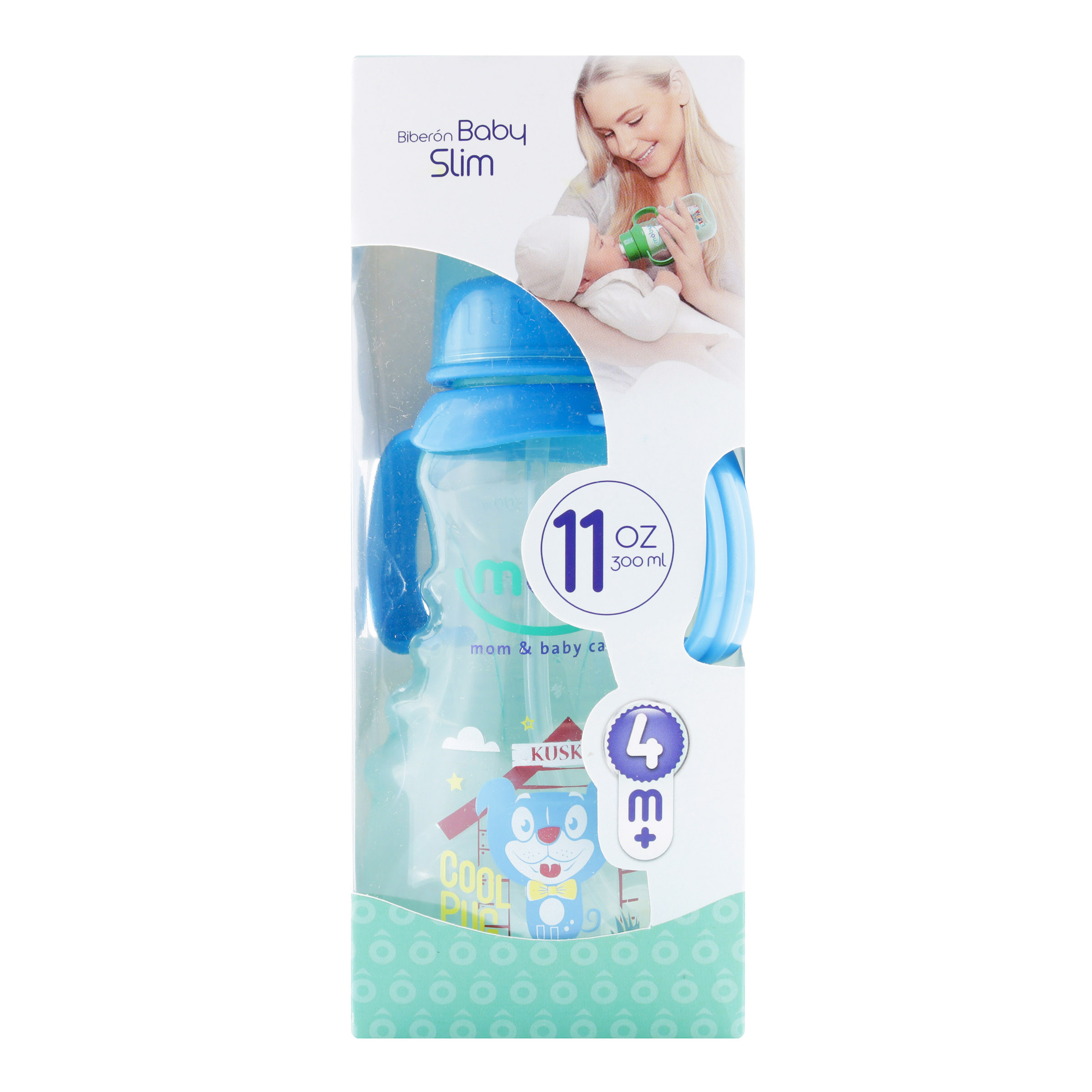 Biberón Moby Baby Slim 11 oz | 4 meses