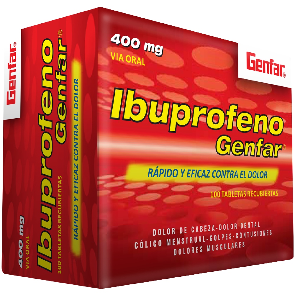 Ibuprofeno 400 mg – 100 tabletas GF