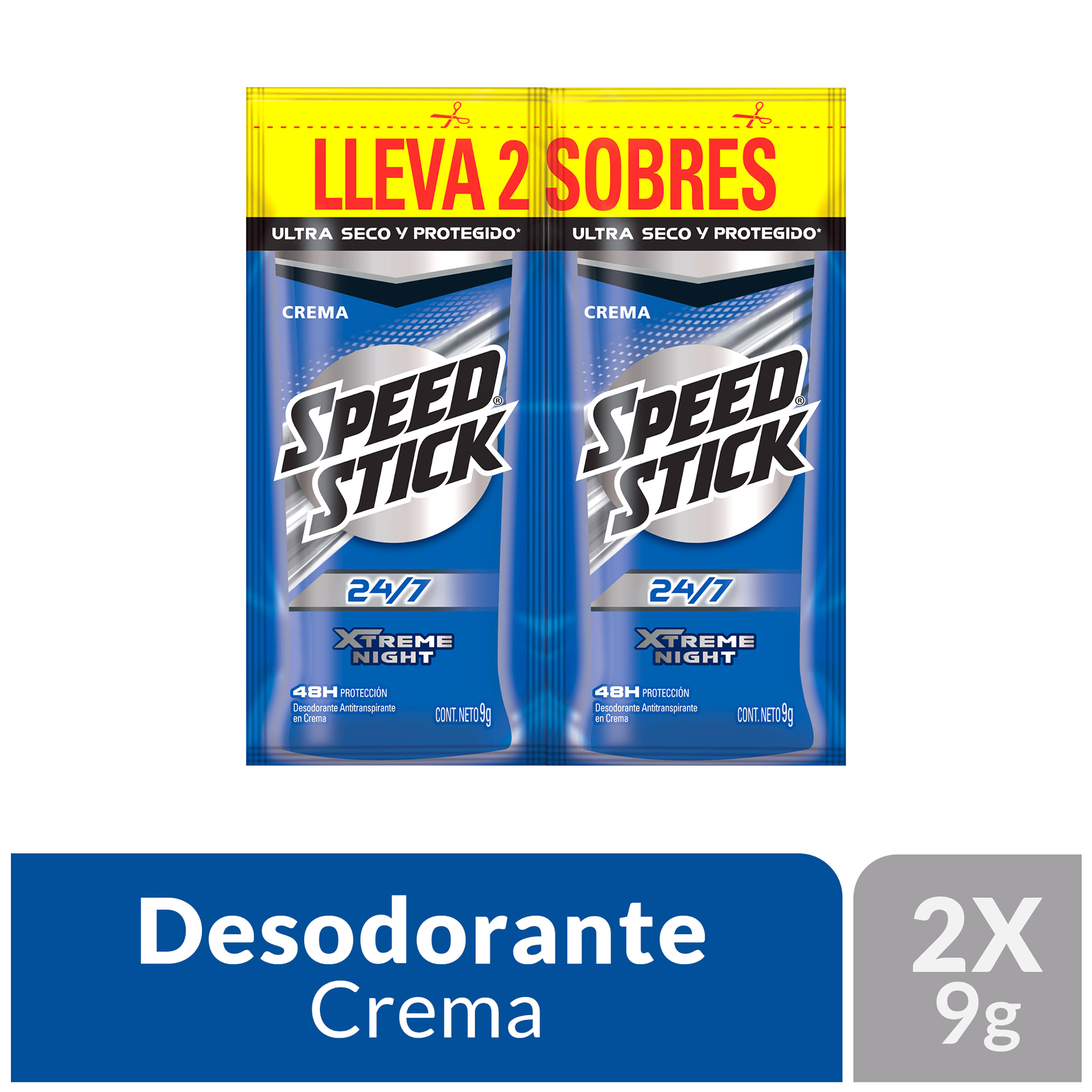Desodorante en sobres Speed Xtrem Duo 9 g (hombre)