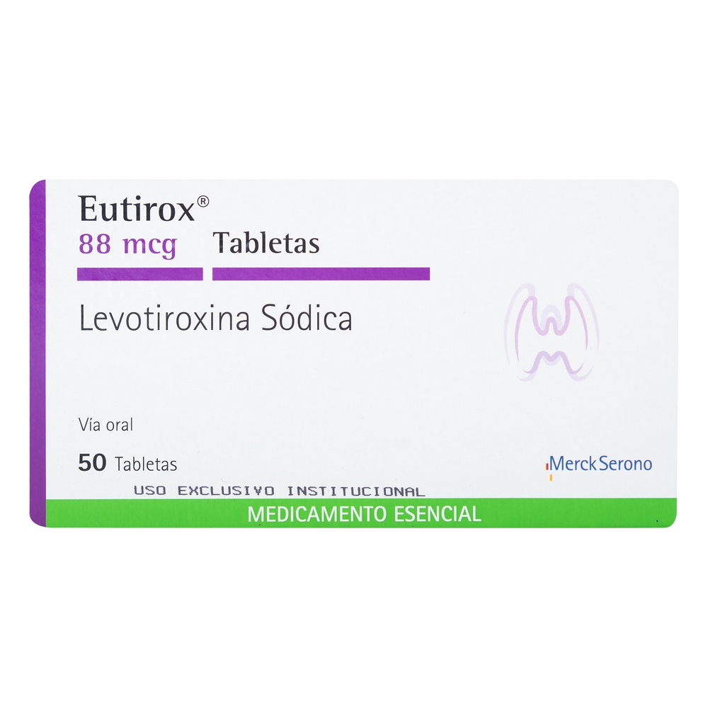 EUTIROX 88 mcg 50 tabletas – levotiroxina sodica