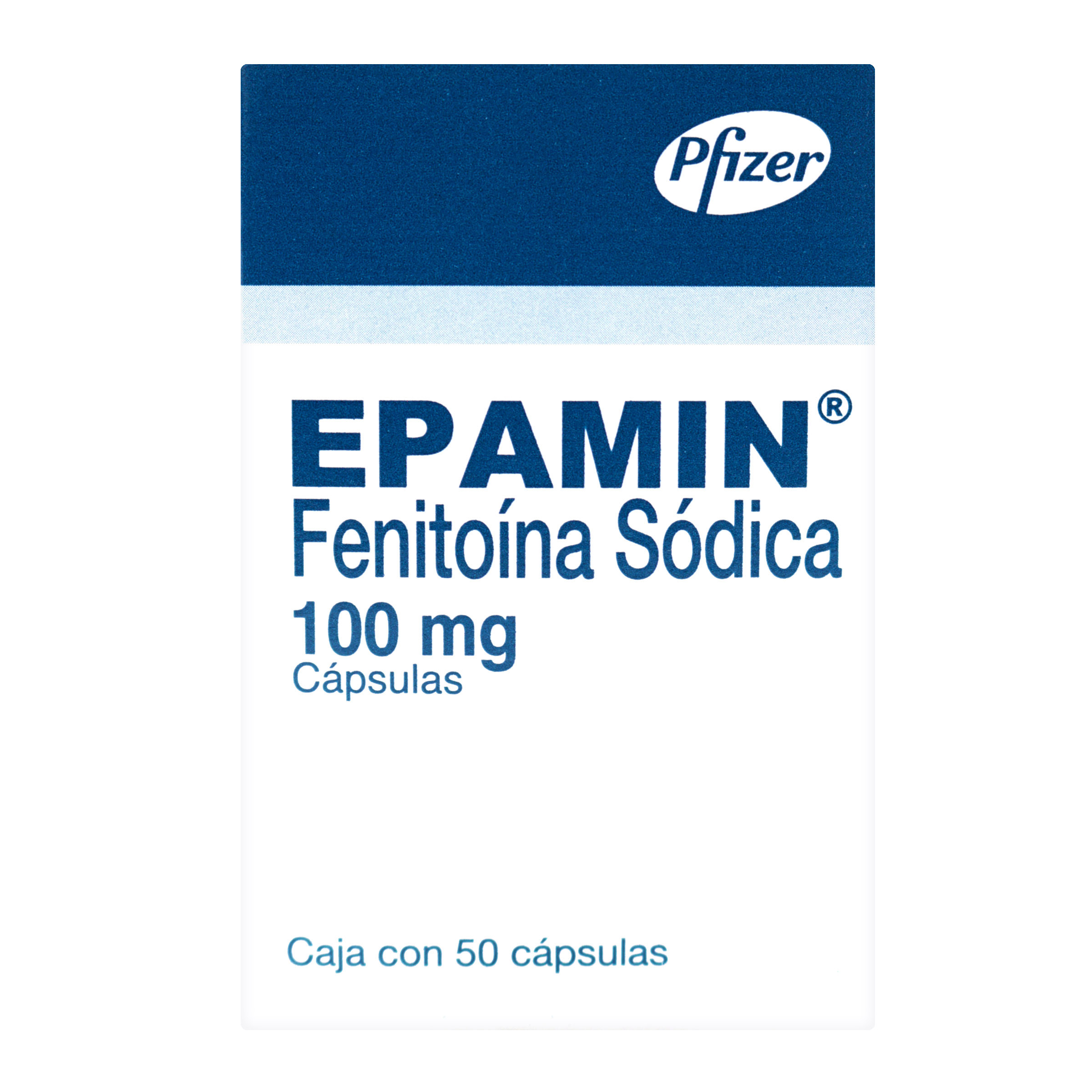 Epamin 100 mg – 50 cápsulas Fenitoína (Pfizer)