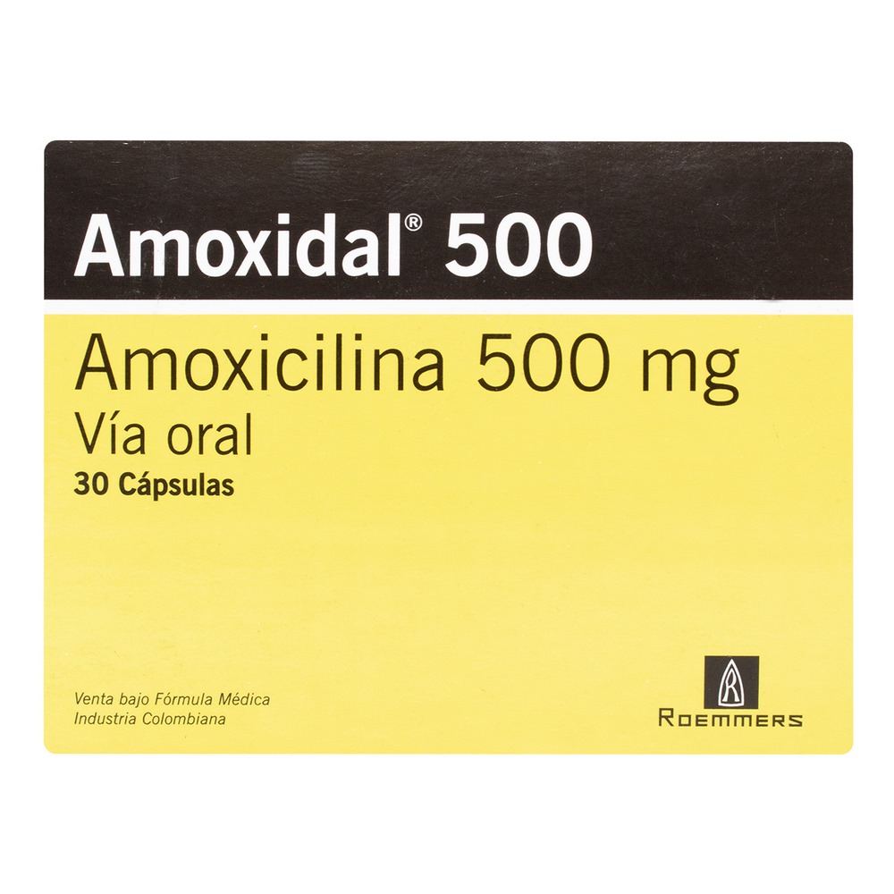 AMOXIDAL 500 mg, 30 cápsulas – Amoxicilina