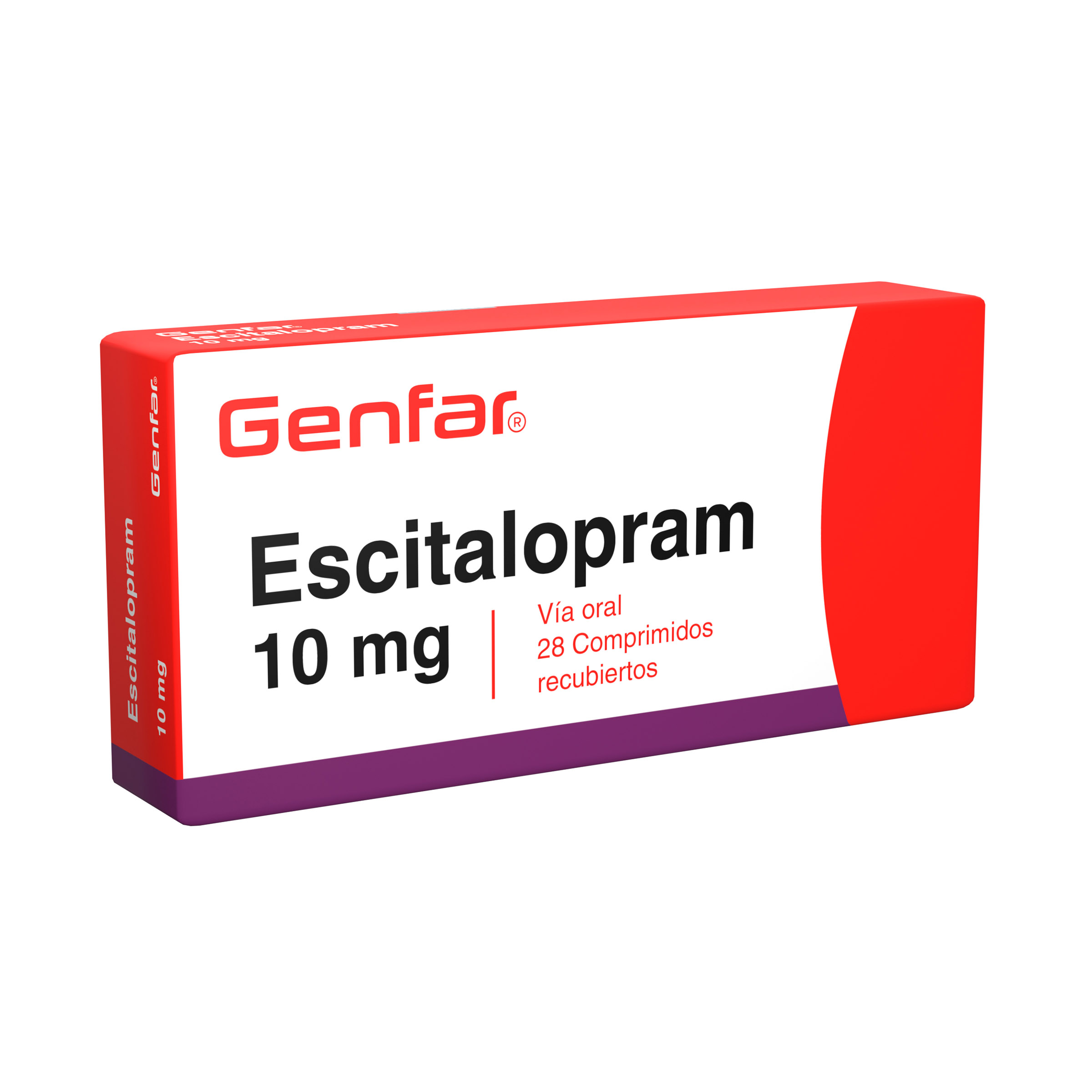 Escitalopram 10 mg - 28 tabletas | Genfar