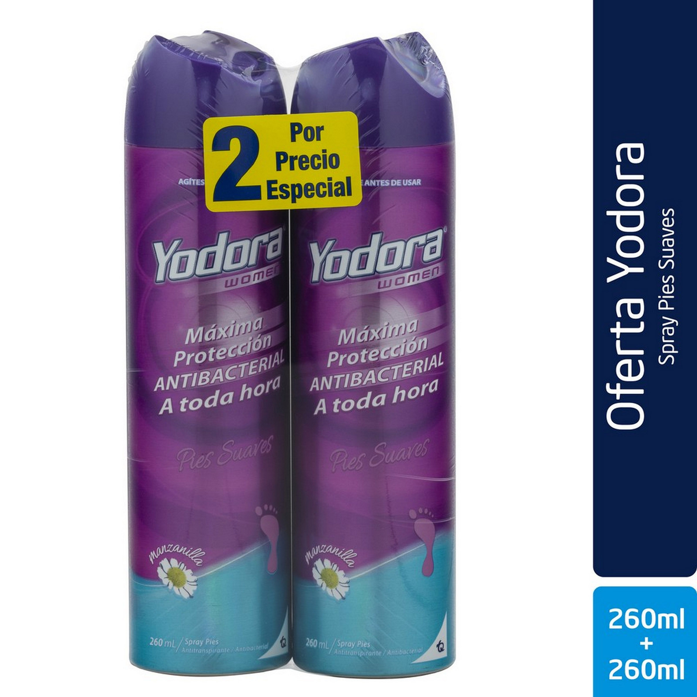 Yodora Spray Pies Suaves 260 ml (pack 2)