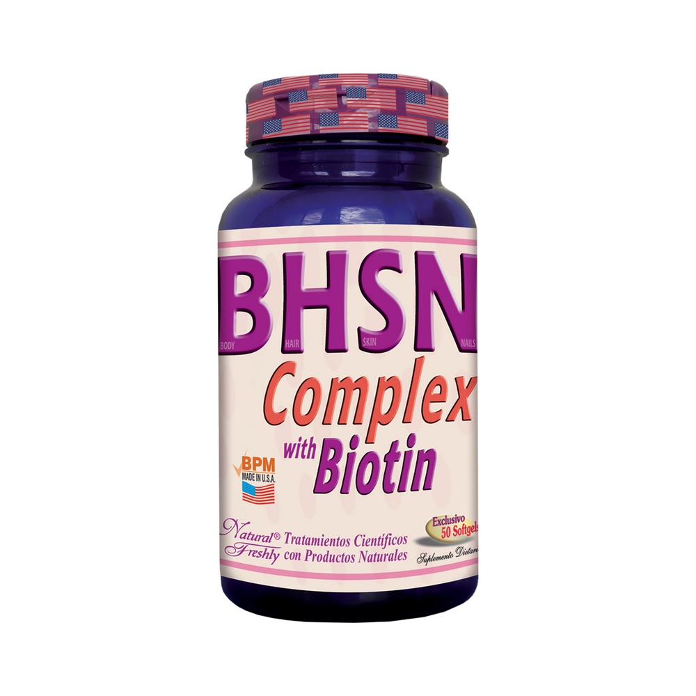 B.H.S.N Biotina Complex 50 Softgels - IVA BIOTINA