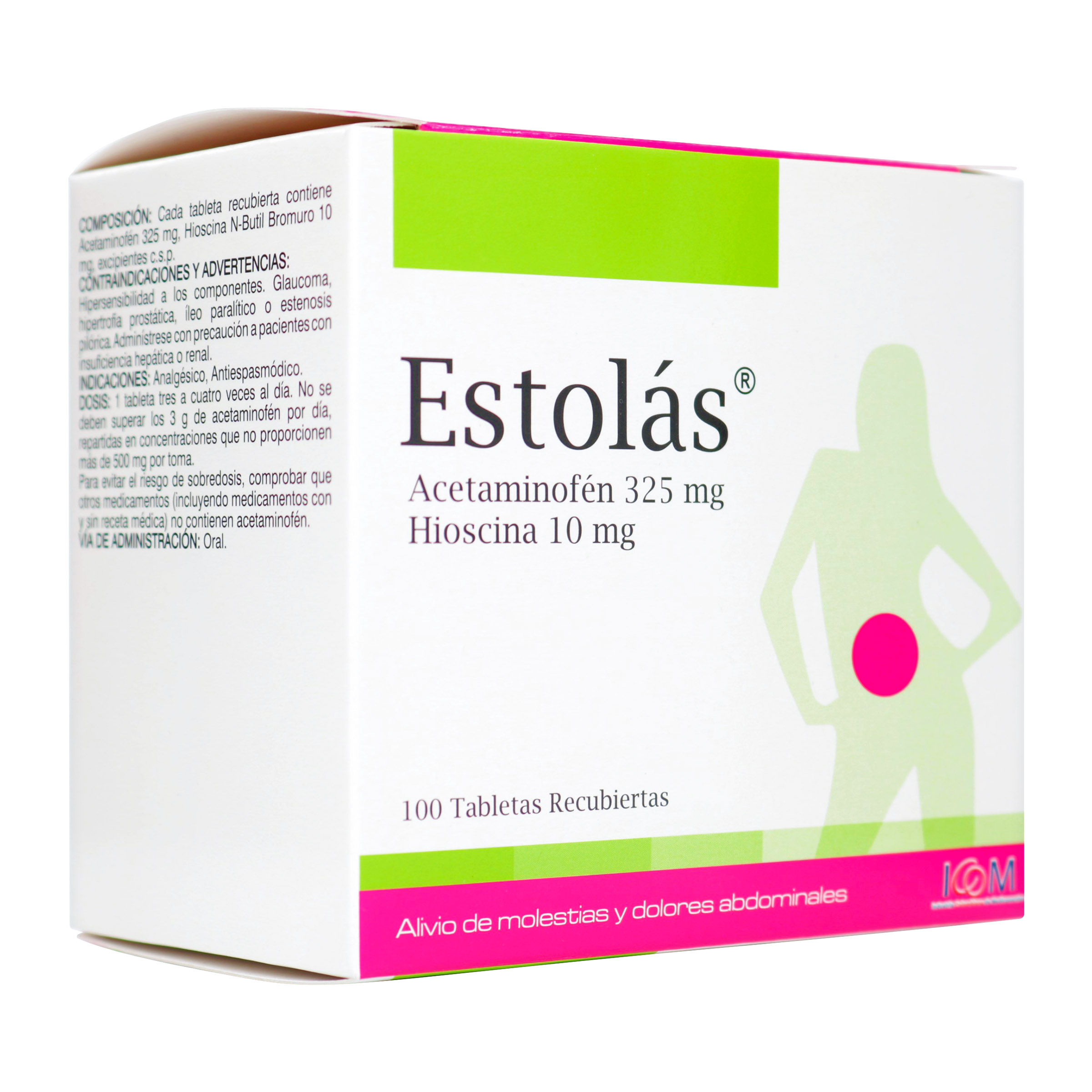 ESTOLAS 325/10 mg - 100 tabletas ICOM