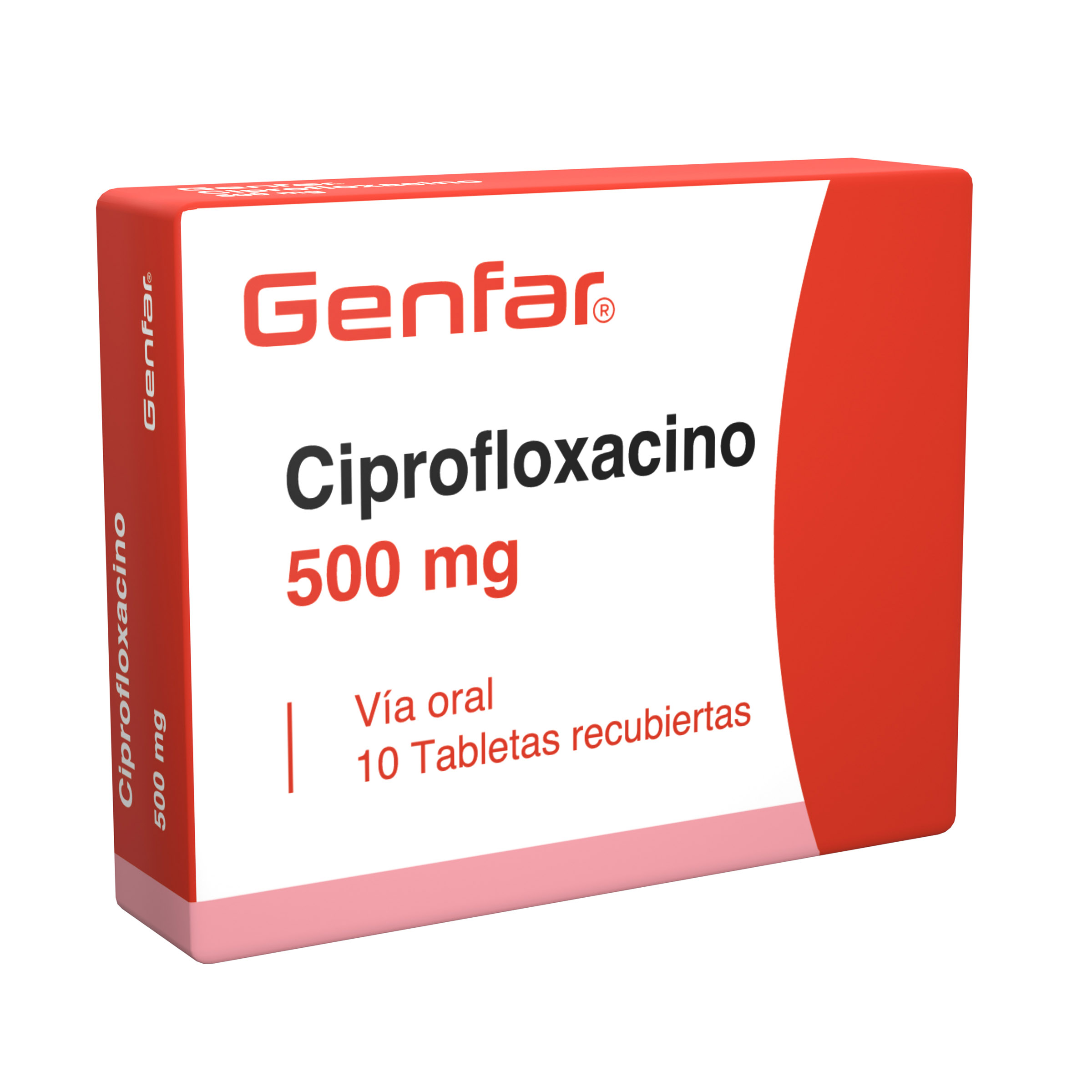 Ciprofloxacino 500 mg - 10 tabletas Genfar S.A.
