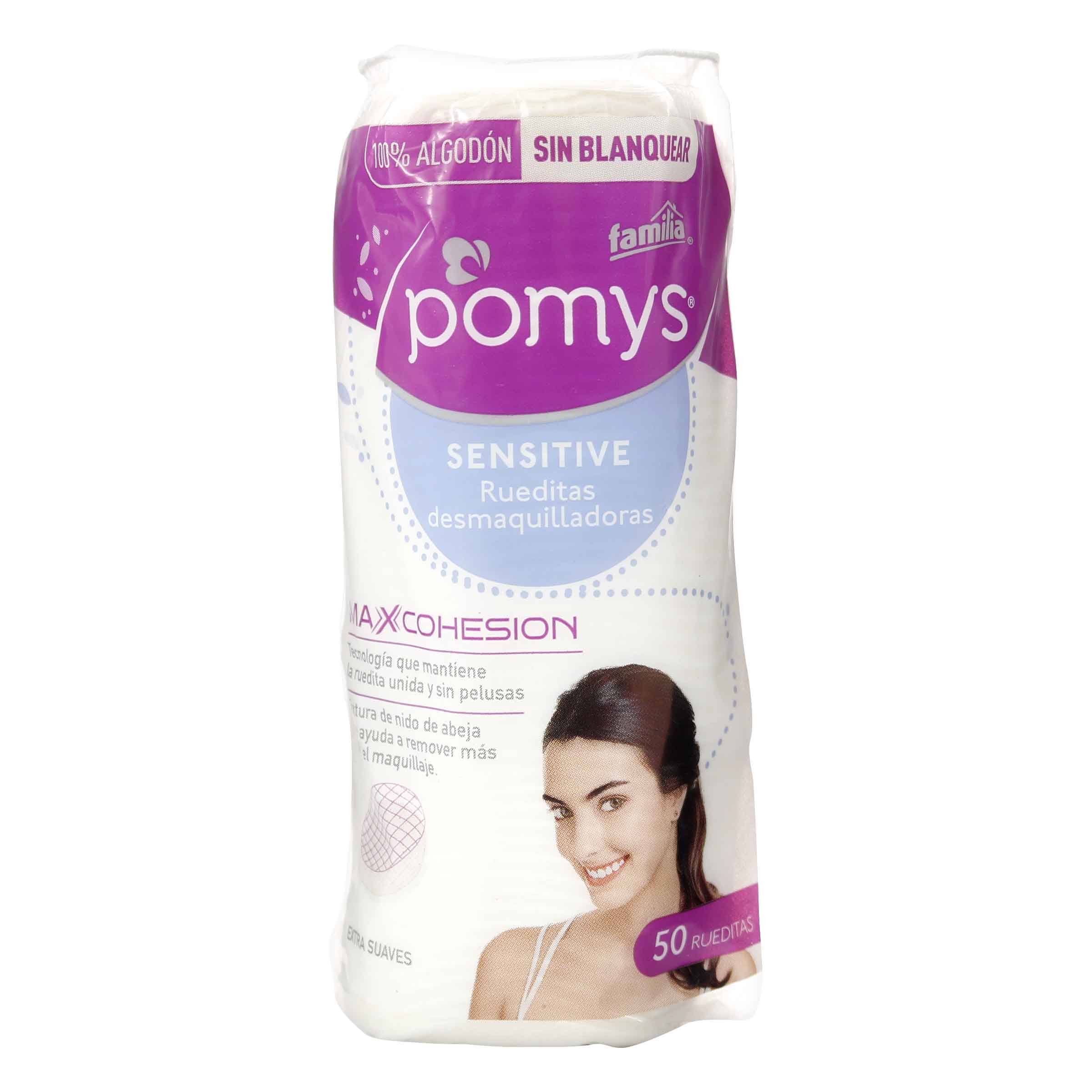 Rueditas Desmaquillantes Pomys Sensitive 50 ud