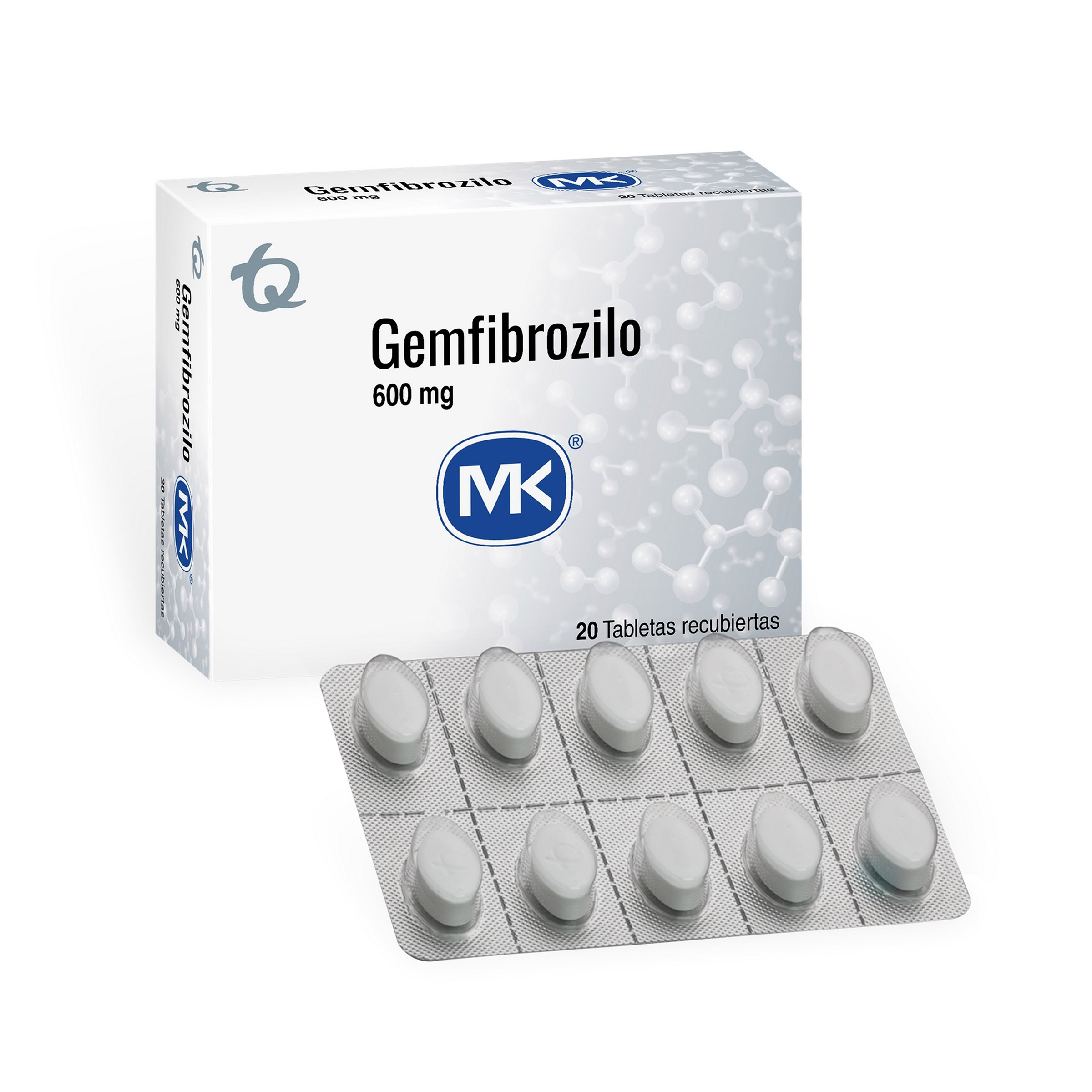 Gemfibrozilo 600 mg – 20 tabletas TECNOQUIMICAS
