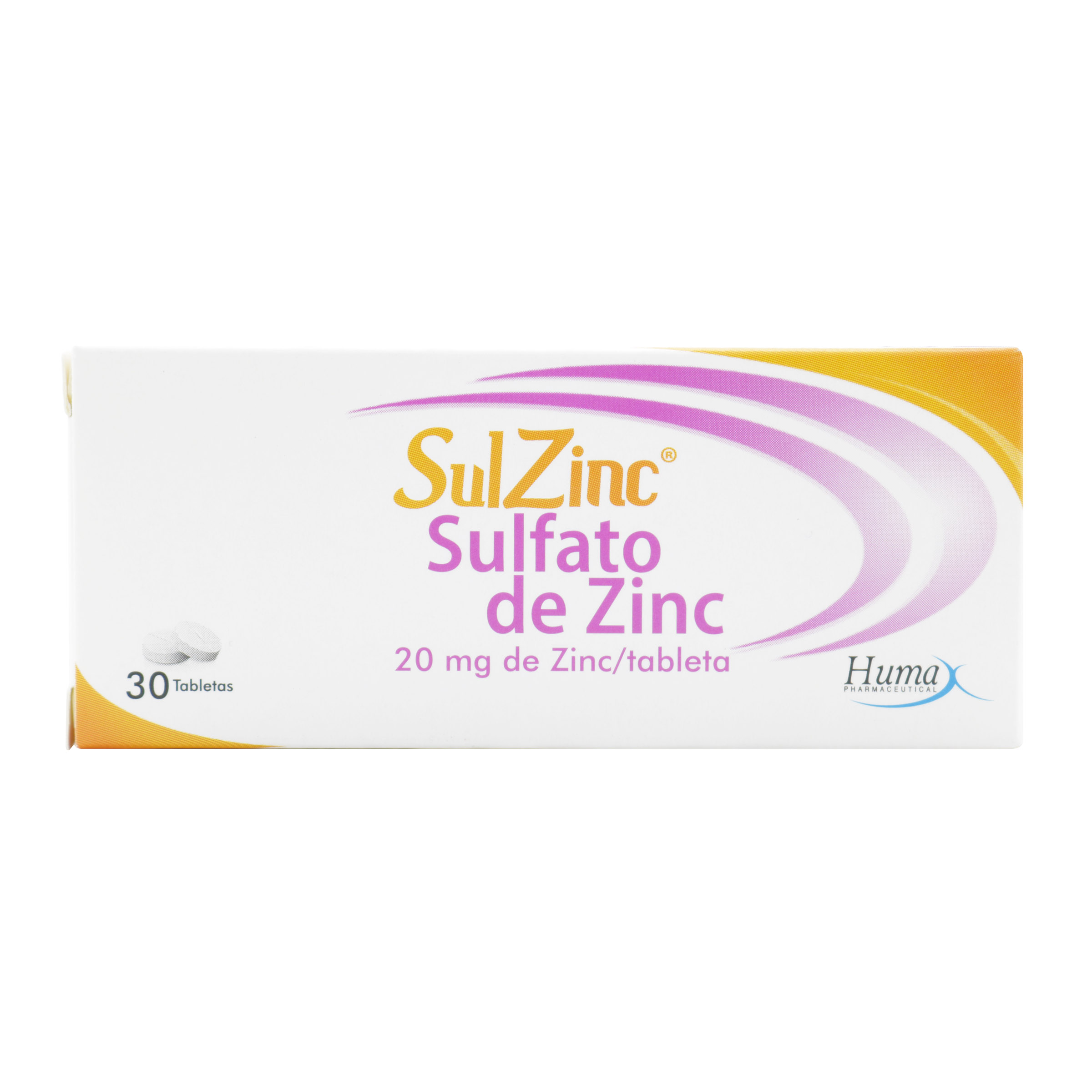 SULZINC 20 mg - Sulfato de Zinc, 30 tabletas