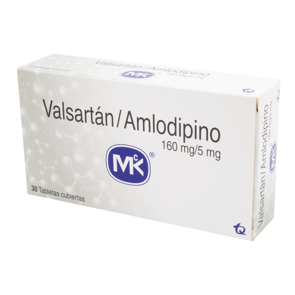 Valsartán Amlodipino 160/5 mg – 30 tabletas (TECNOQUIMICAS S.A.)