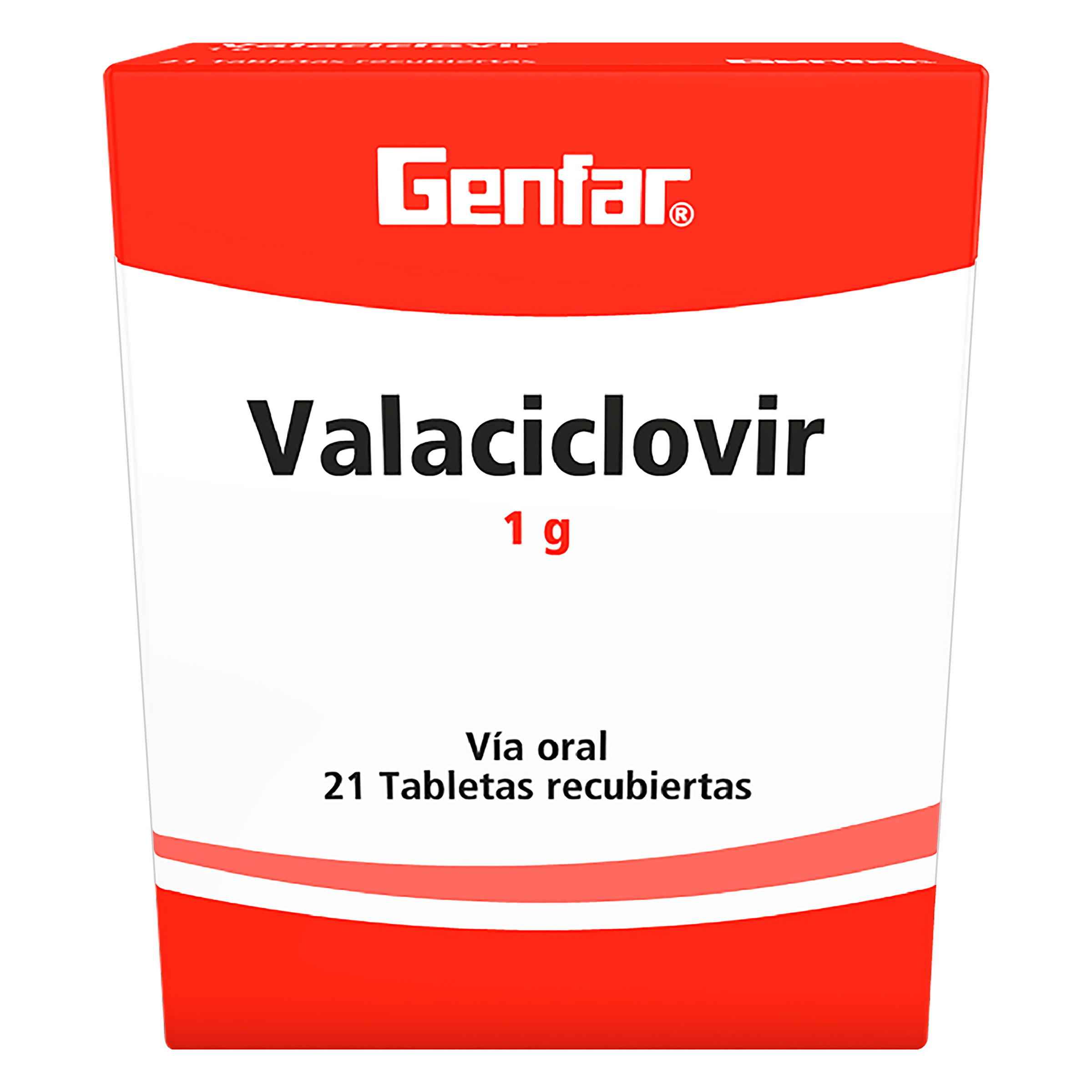 Valaciclovir 1 g – 21 tabletas (GF(3%+)) Genfar