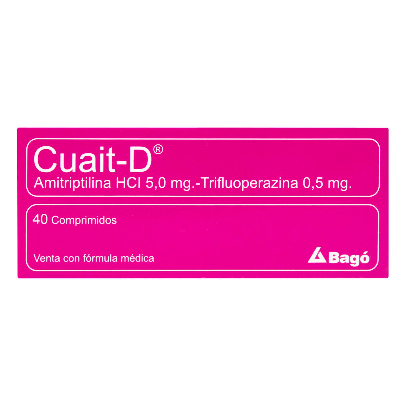 CUAIT D 40 tabletas – Amitriptilina y trifluoperazina | LAB. BAGO