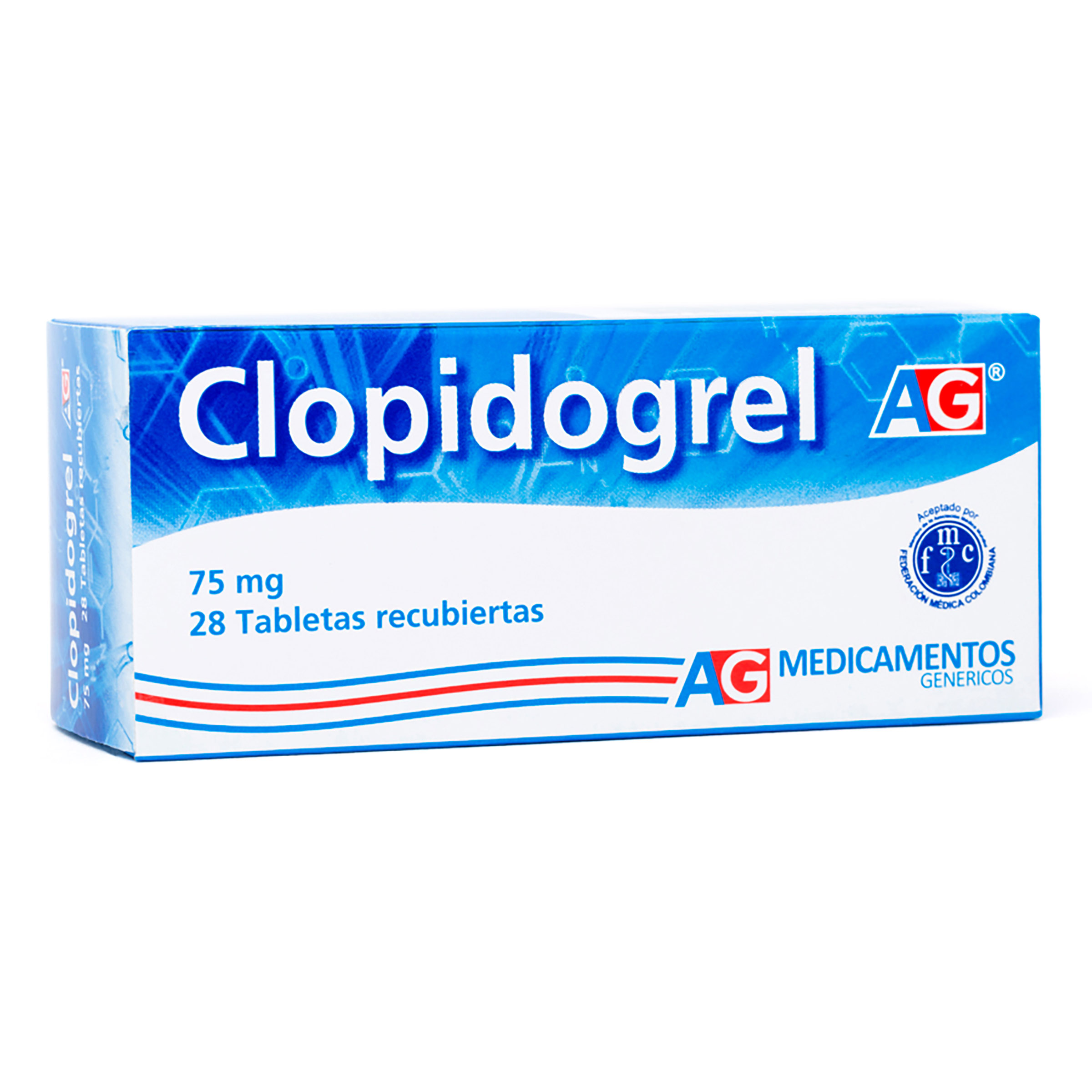 Clopidogrel 75 mg – 28 tabletas