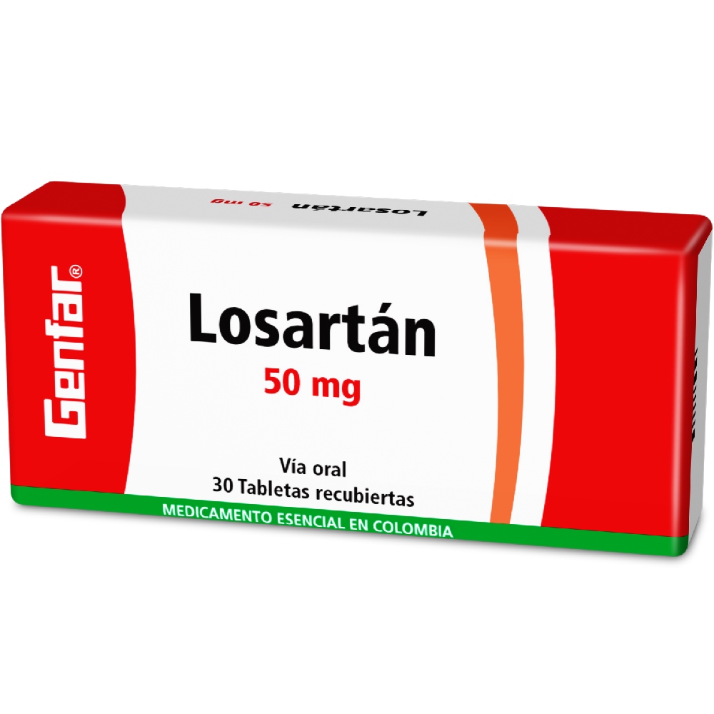 Losartán 50 mg 30 tabletas
