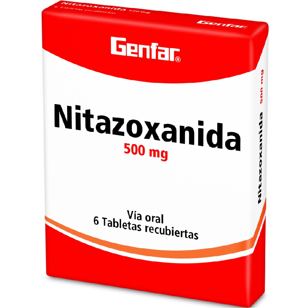 Nitazoxanida 500 mg – Caja de 6 tabletas
