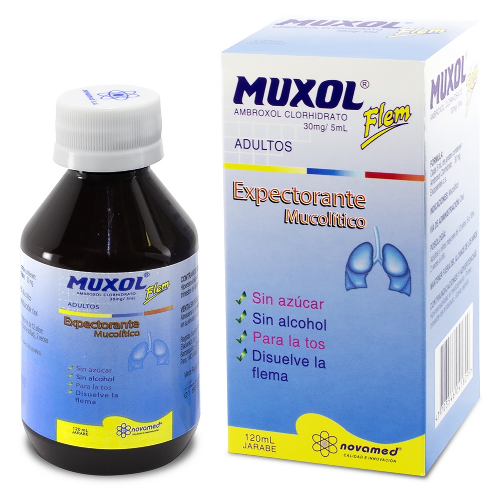 Muxol Flem - Jarabe adultos 120 ml (ambroxol) | Colombia