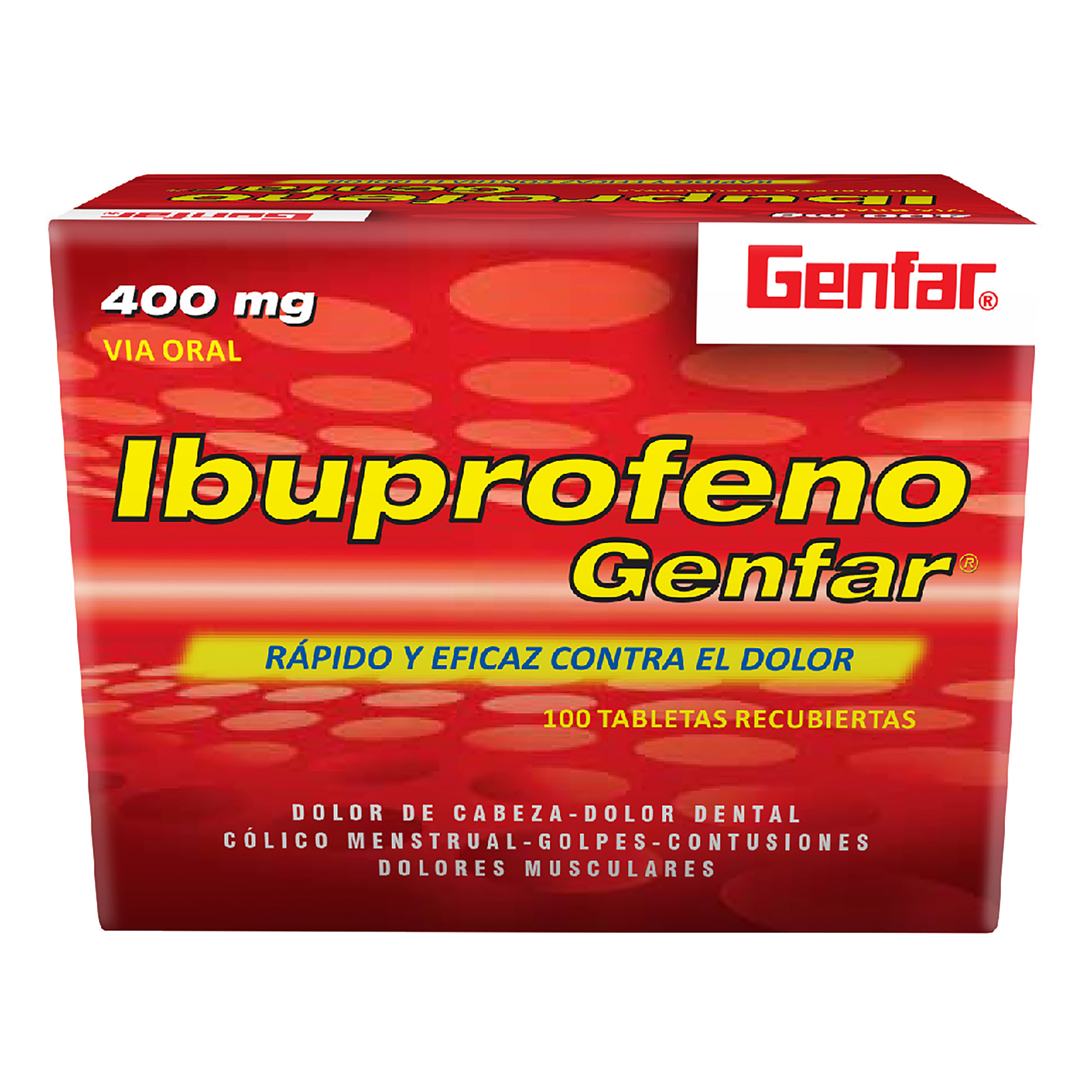 Ibuprofeno 400 mg – 100 tabletas GF