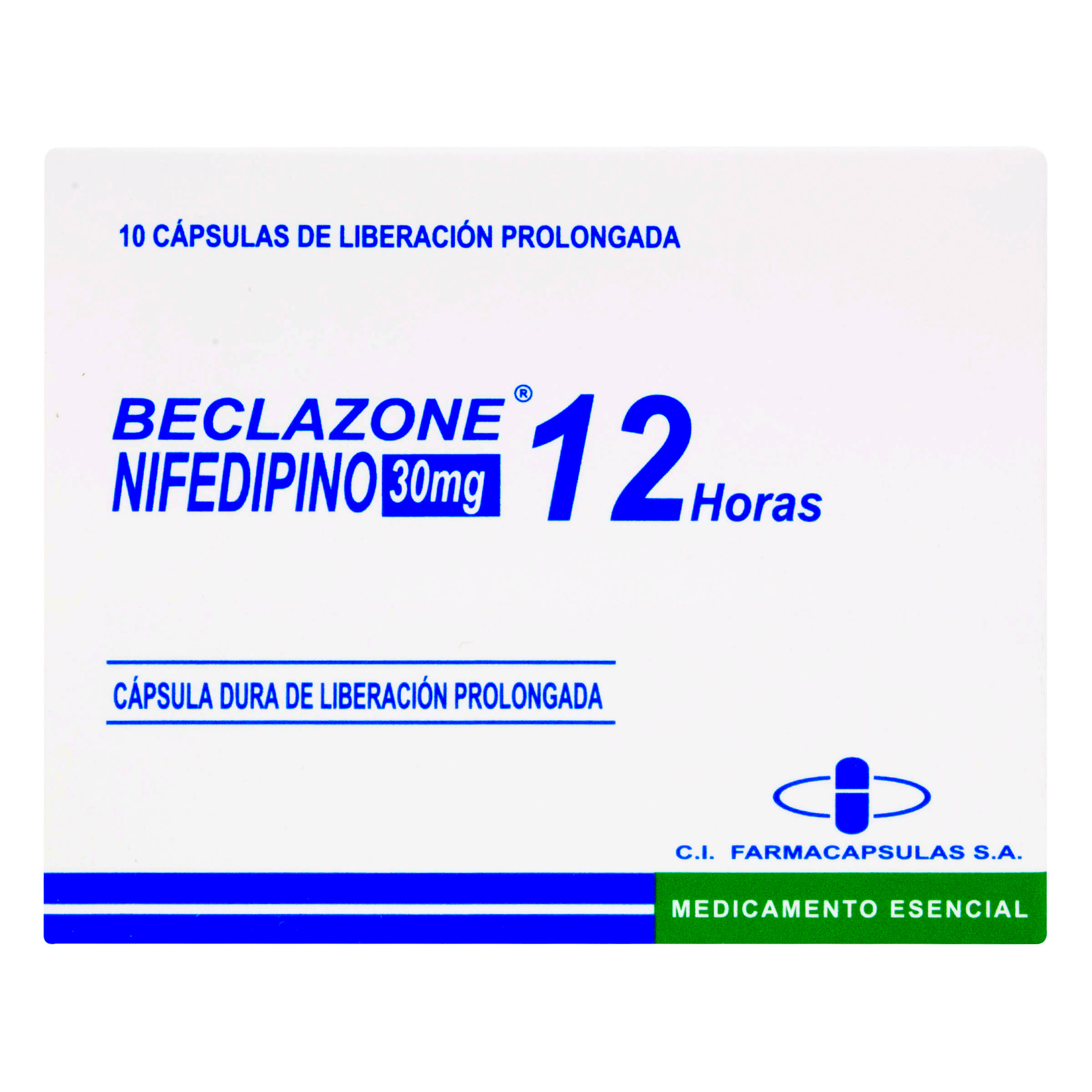 Nifedipino 30 mg, 10 cápsulas