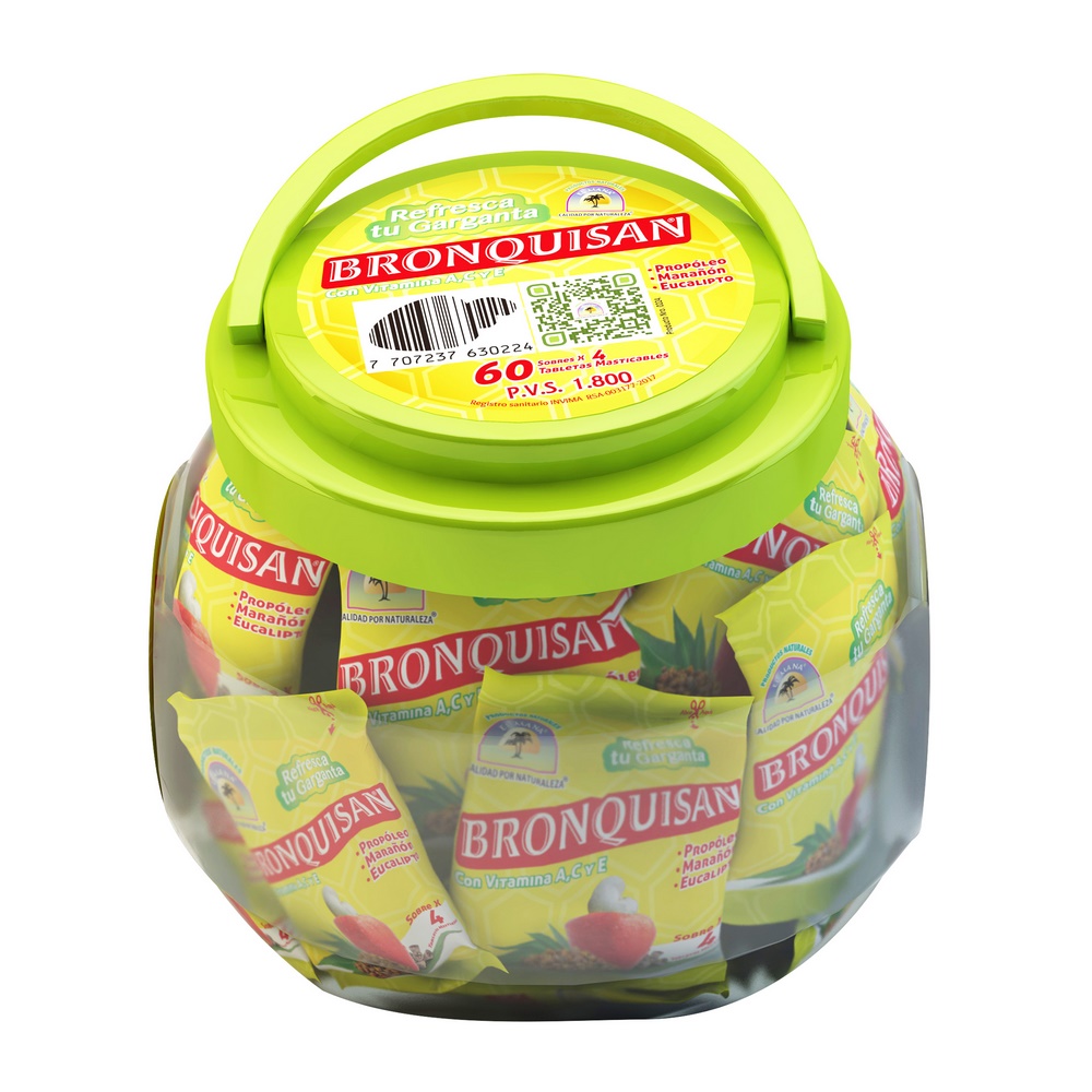 Bronquisan Bombonera 60 pastillas - Propóleo y Vitamina C