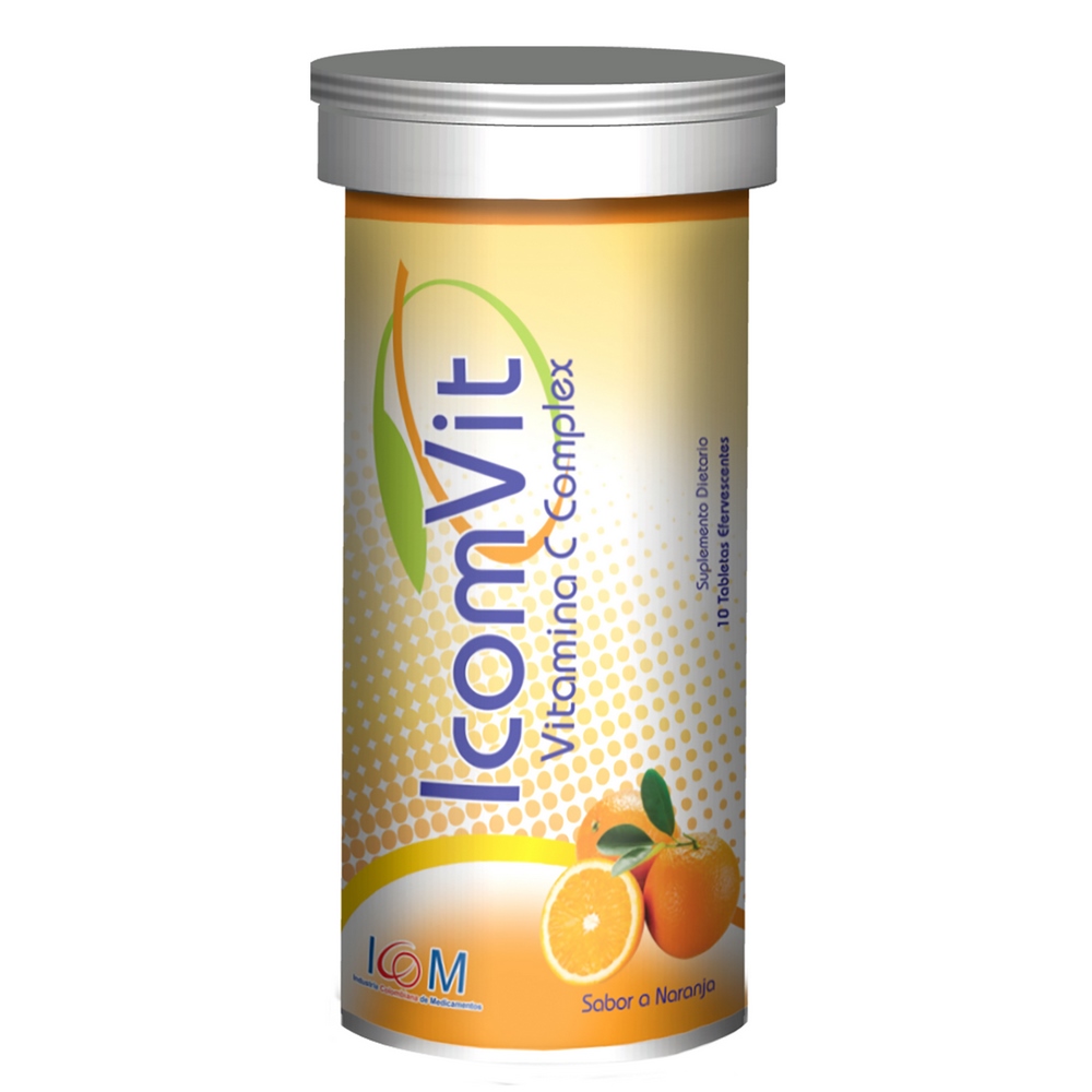 ICOMVIT Naranja 10 tabletas efervescentes – Vitamina C + Zinc