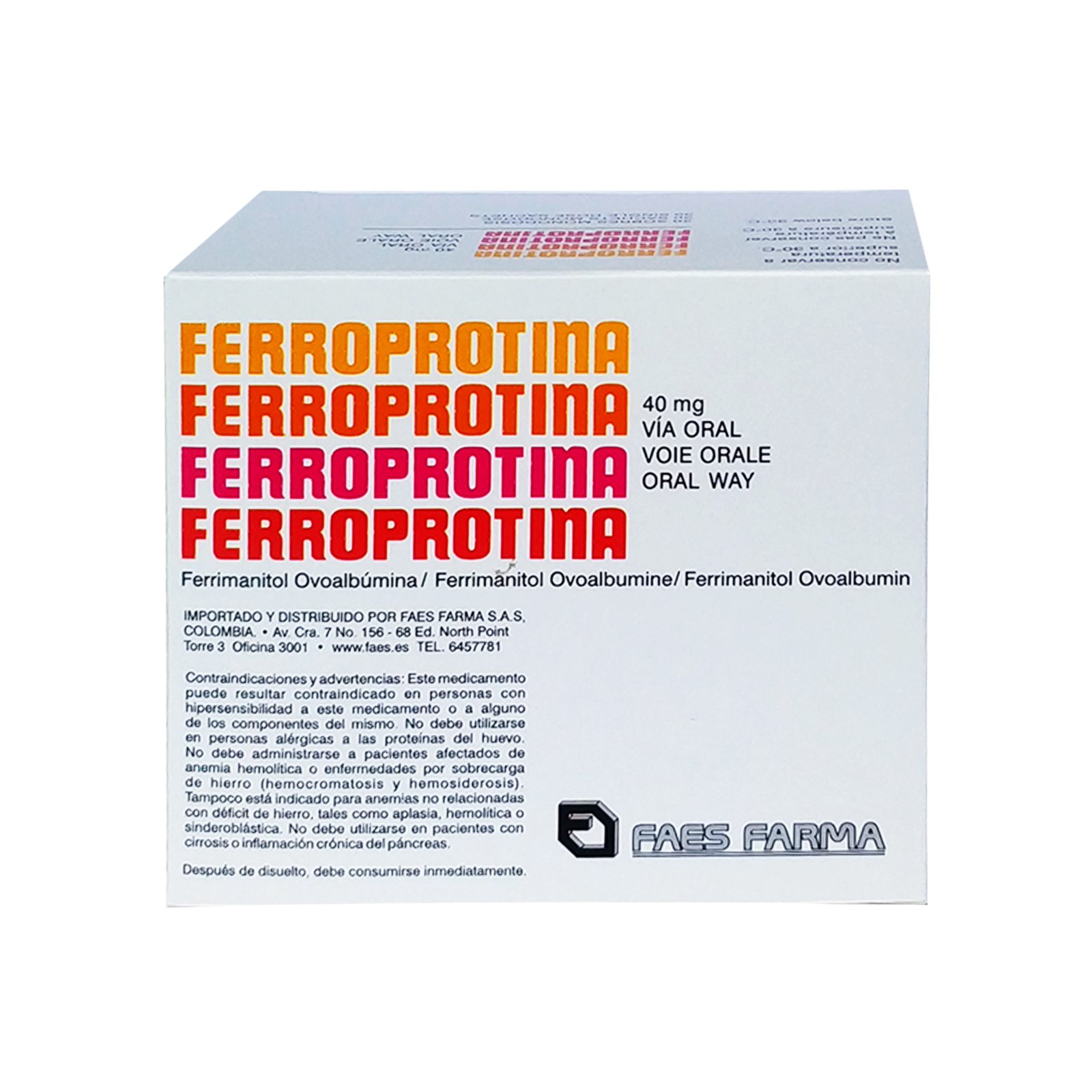 Ferroprotina 40 mg – 30 SBS (hierro)