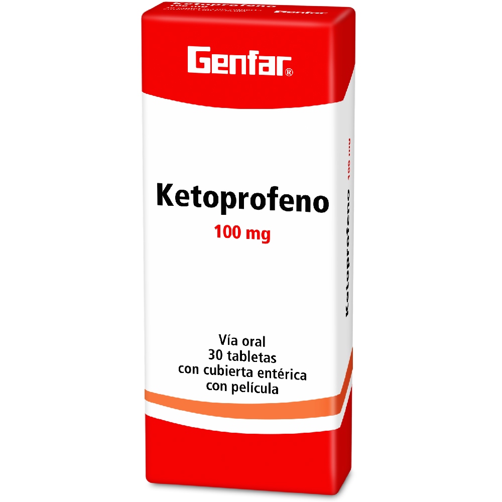 Ketoproeno 100 mg 30 tabletas Genfar