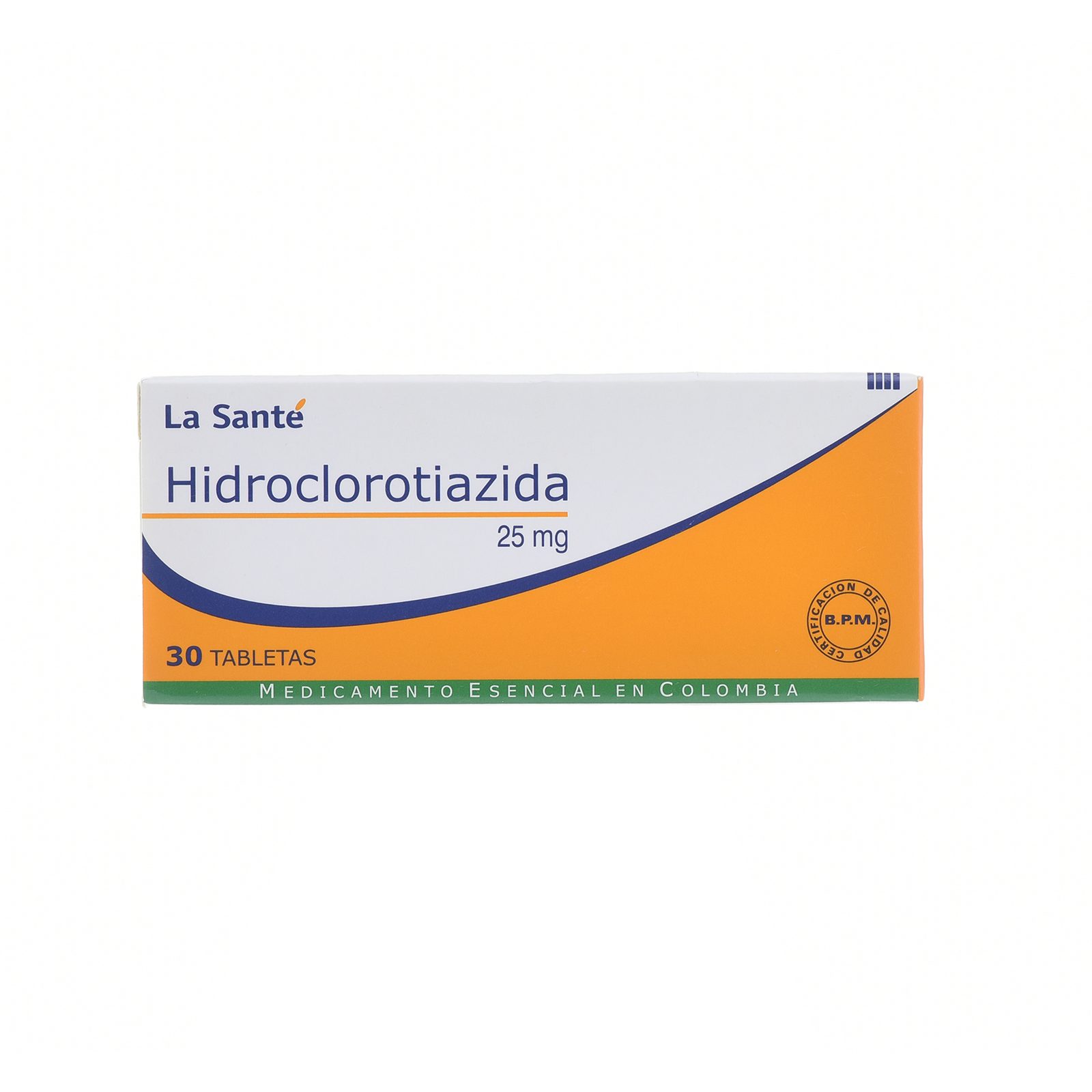 Hidroclorotiazida 25 mg 30 tabletas – La Santé