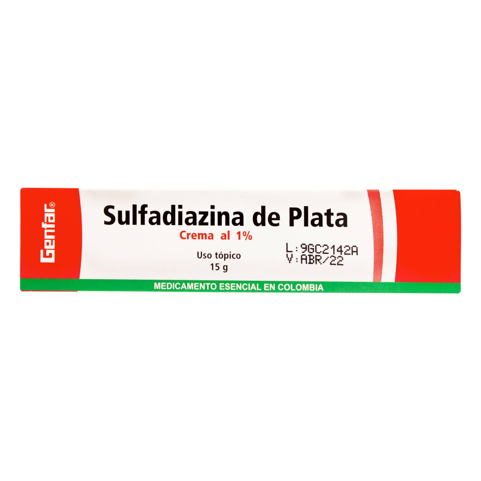 Sulfadiazina de Plata 15 g – Genfar
