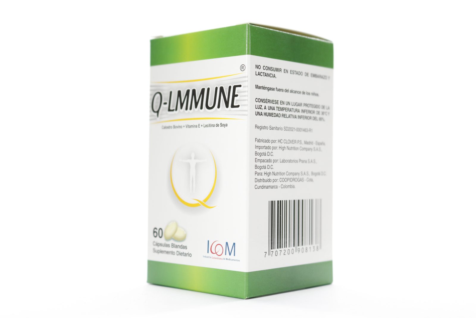 Q-LMMUNE CALOSTRO – 60 cápsulas, 45 mg por cápsula