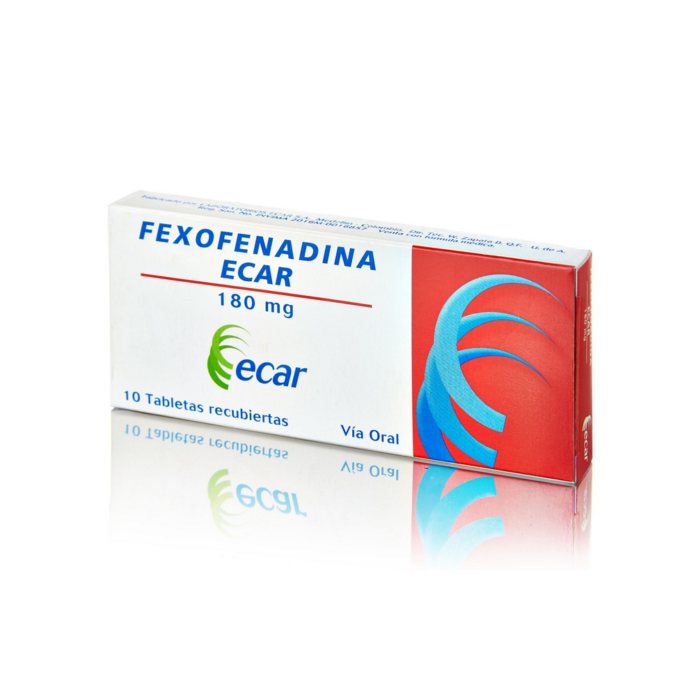 Fexofenadina 180 mg – 10 tabletas ECAR LTDA