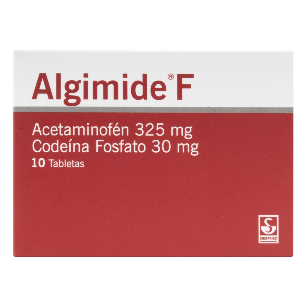 Algimide F 325/30 mg – 10 tabletas (acetaminofén + codeína)
