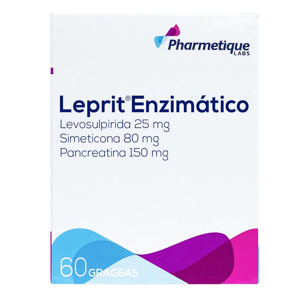 Leprit Enzimático 60 grageas Levosulpirida + Pancreatina