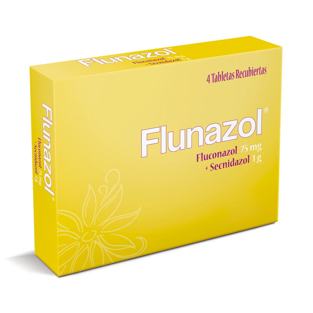 Flunazol 75 mg - 4 tabletas (fluconazol + secnidazol)