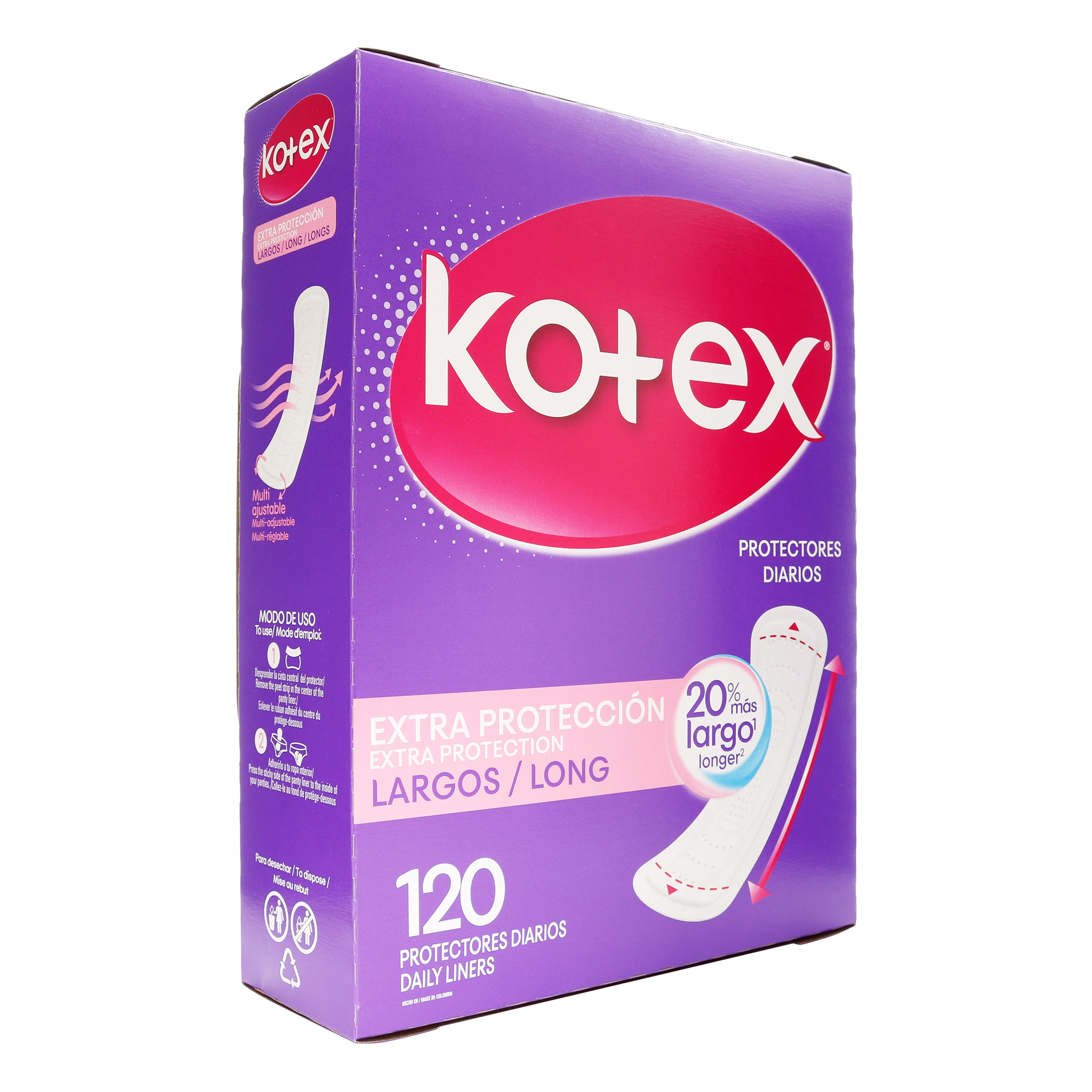 Kotex Protector Diario Largo 120 ud