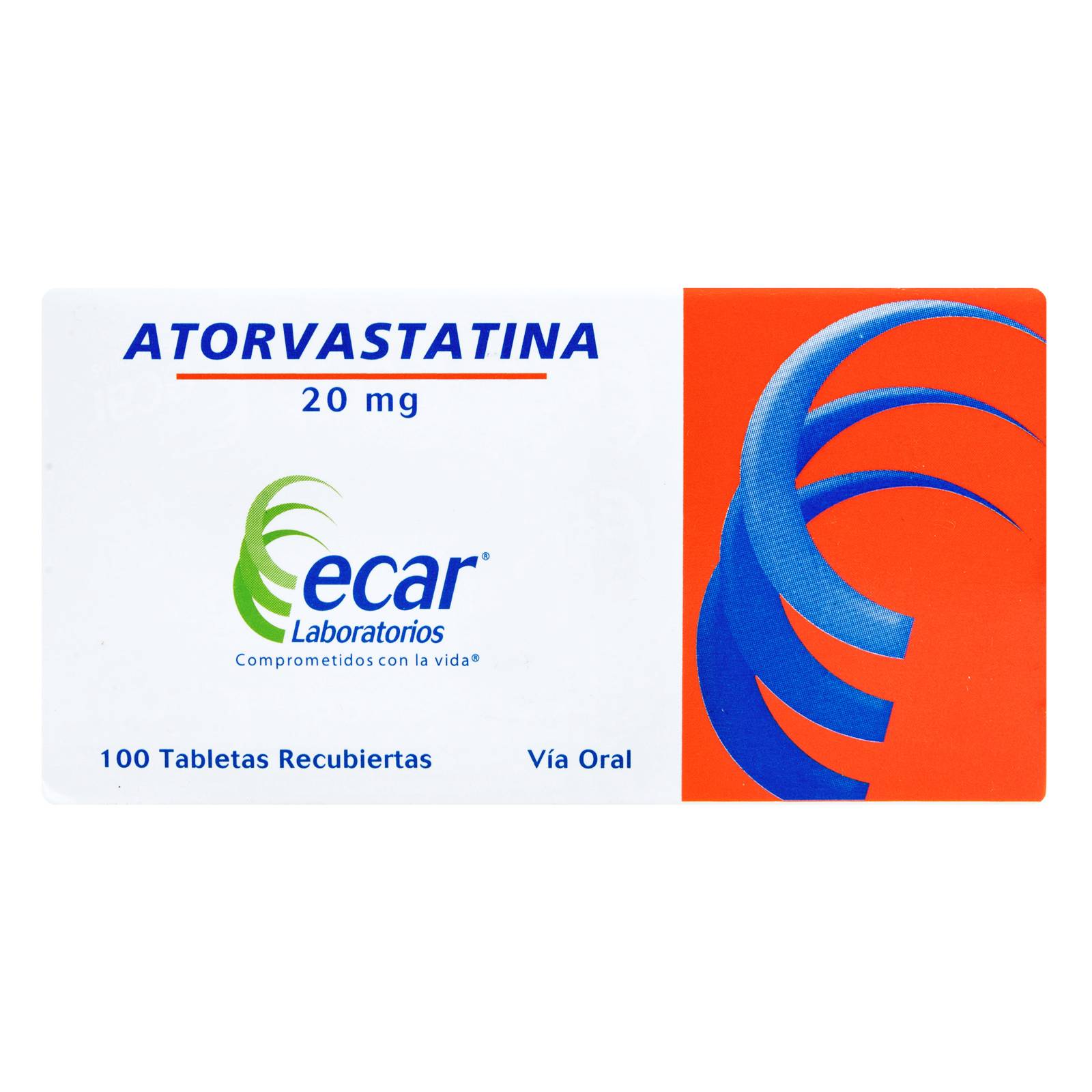 Atorvastatina 20 mg - 100 tabletas (ECAR)