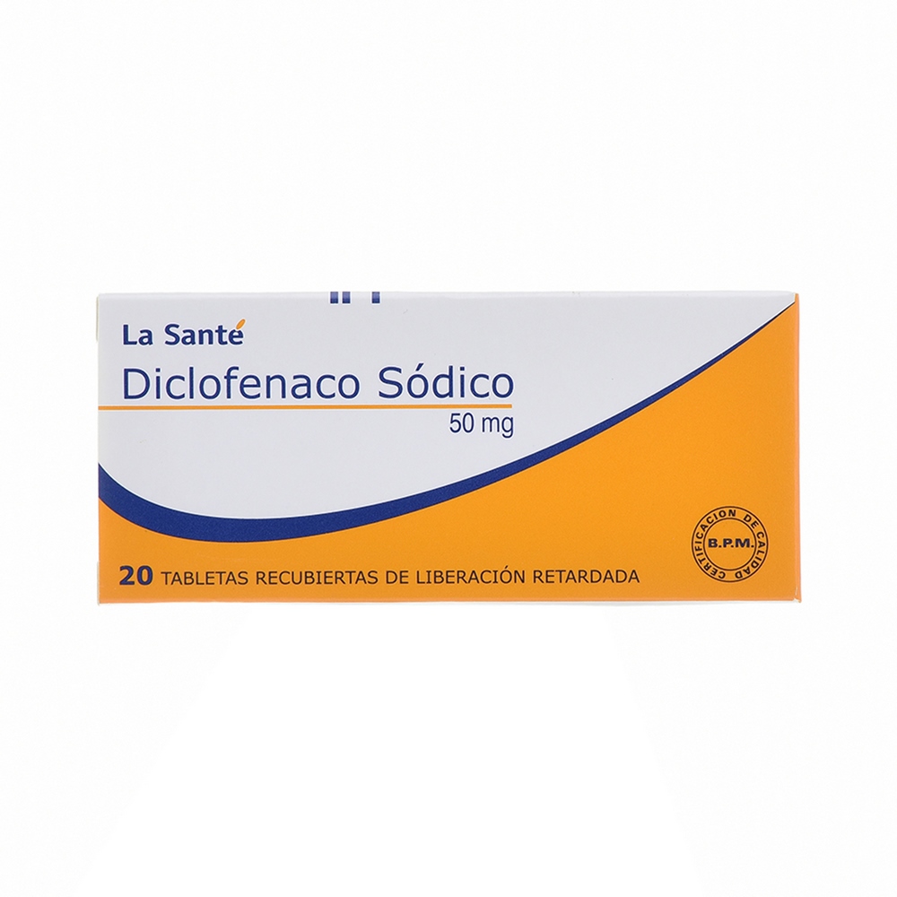 Diclofenaco 50 mg - 20 tabletas | LA SANTE