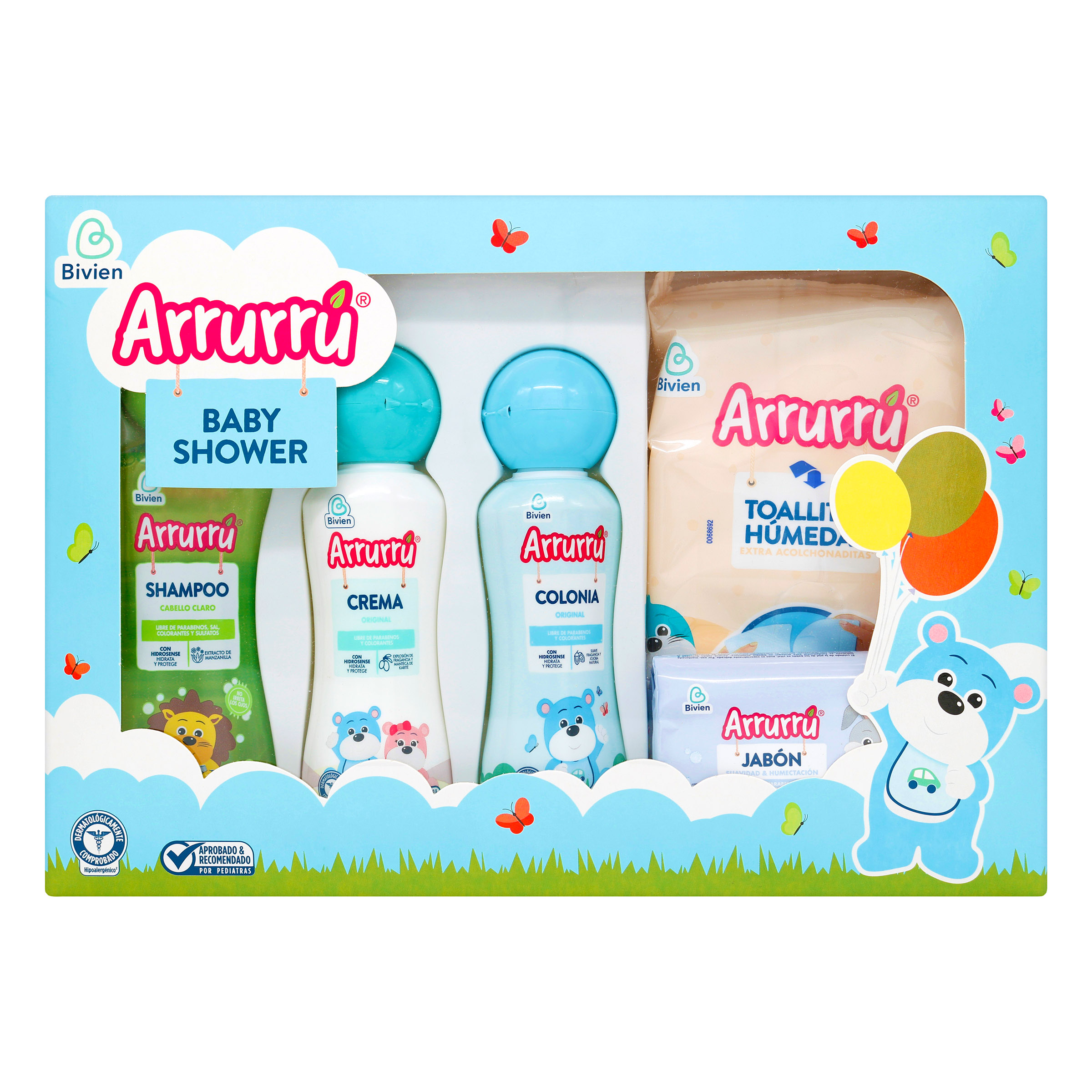 Estuche Arrurru Baby Shower Azul – Pack 5 Unidades