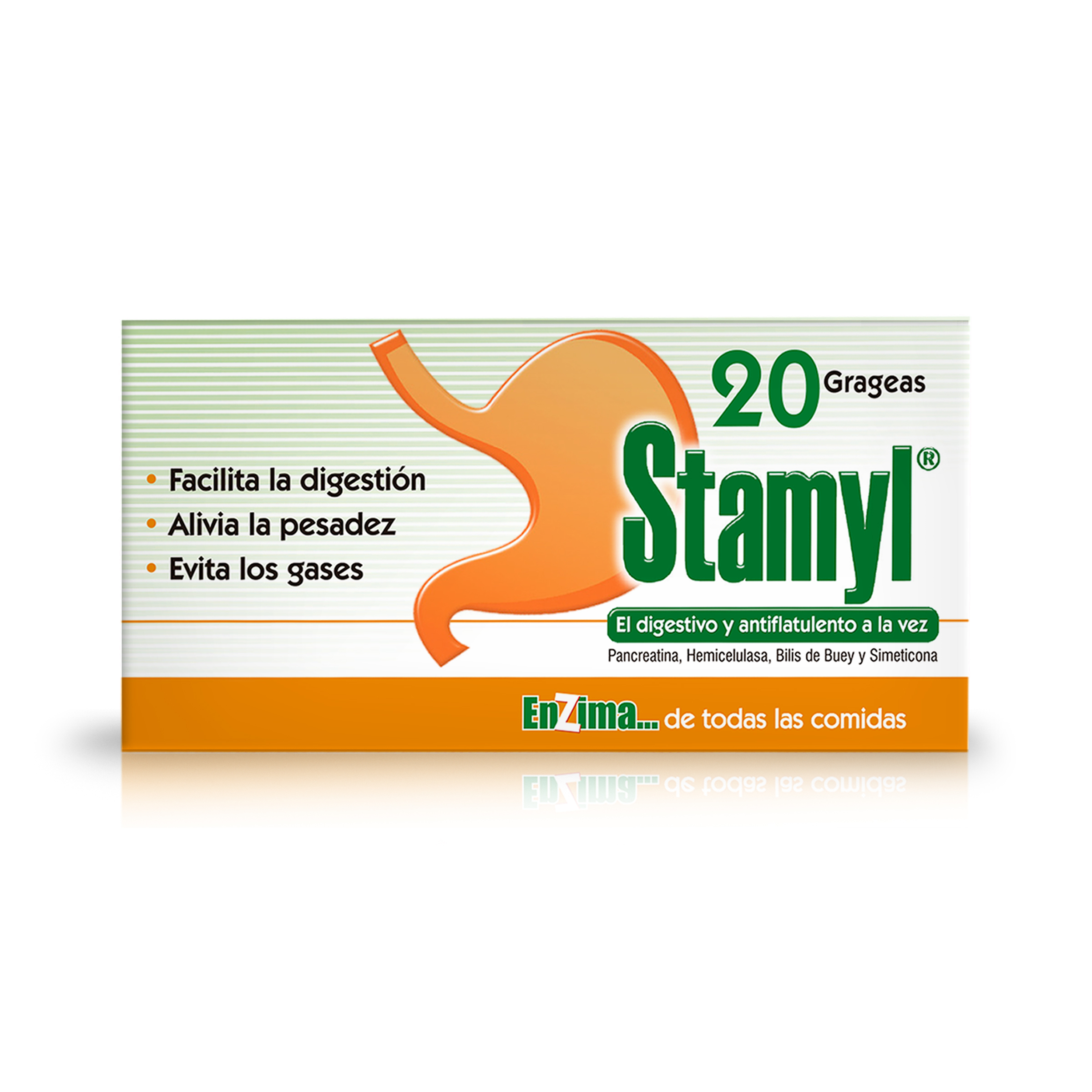 Stamyl 20 tabletas – Digestivo pancreático (de origen bovino)