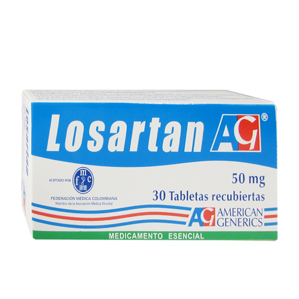 Losartán 50 mg - 30 tabletas