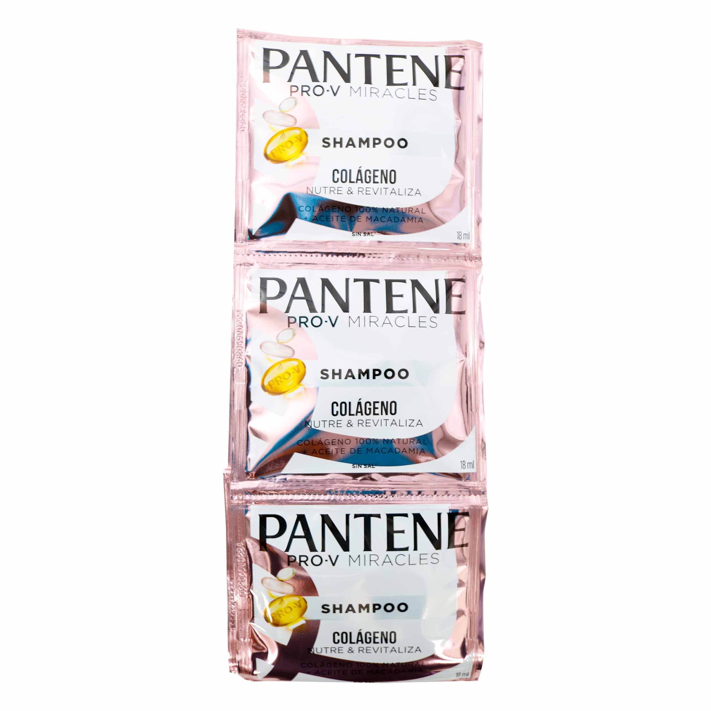 Pantene Colágeno Nutre Rev Champú 18 ml x12