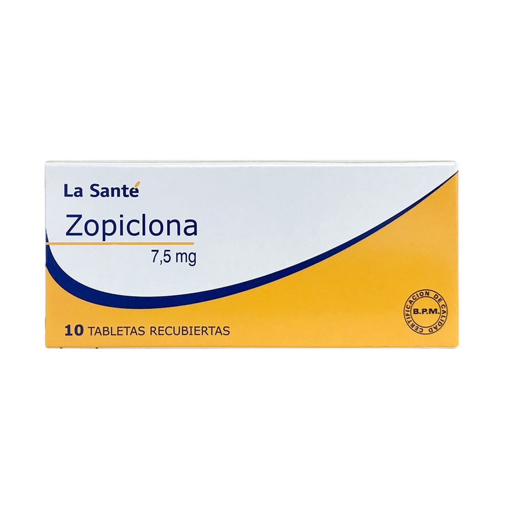 Zopiclona 7.5 mg - 10 tabletas (La Santé)