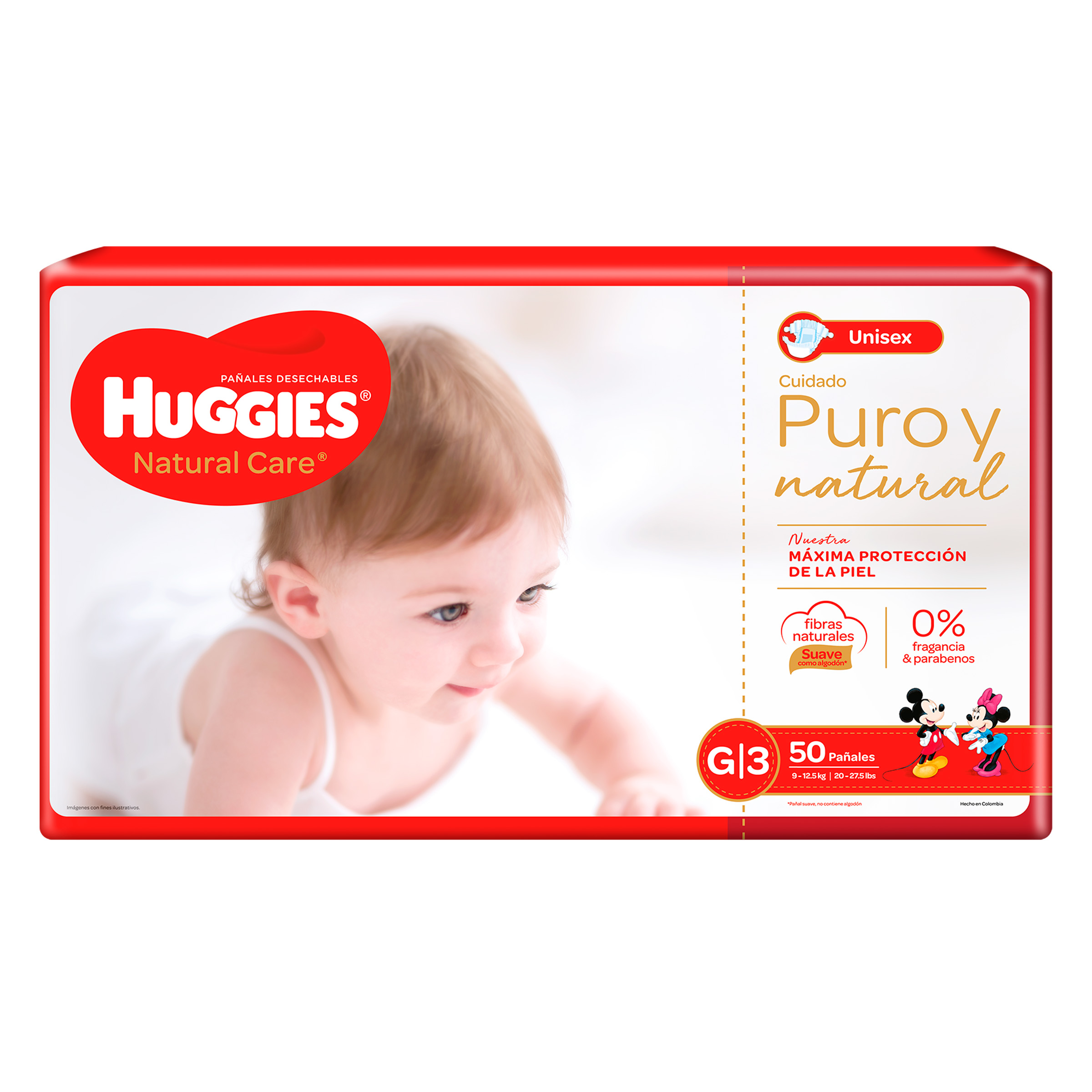 Pañales Huggies Naturals ET3 50 uds – talla grande
