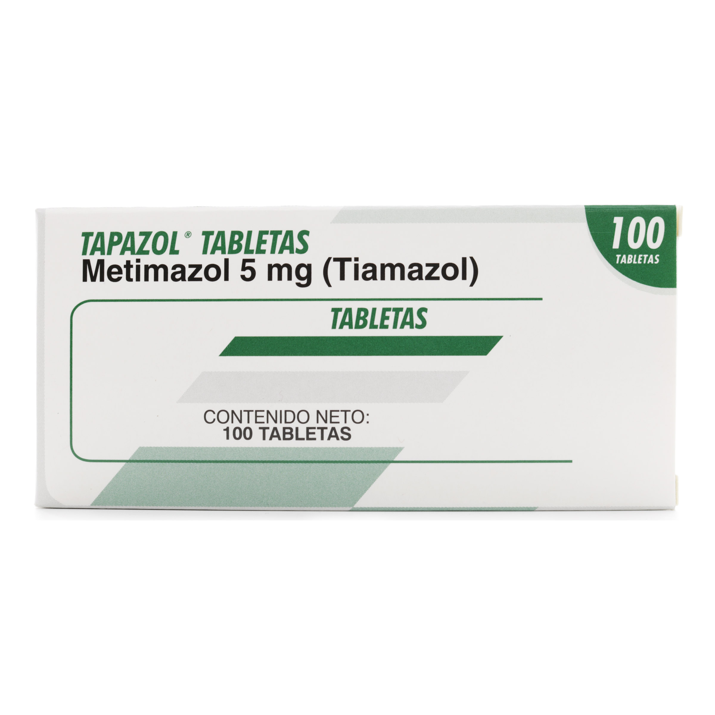 Tapazol 5 mg 100 tabletas (PAE) Metimazol – FARMA DE COLOMBIA S.A.