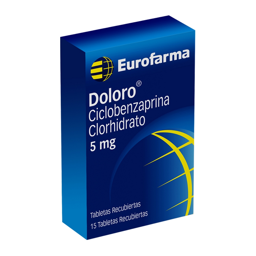 DOLORO 5 mg - Ciclobenzaprina 15 tabletas | Eurofarma
